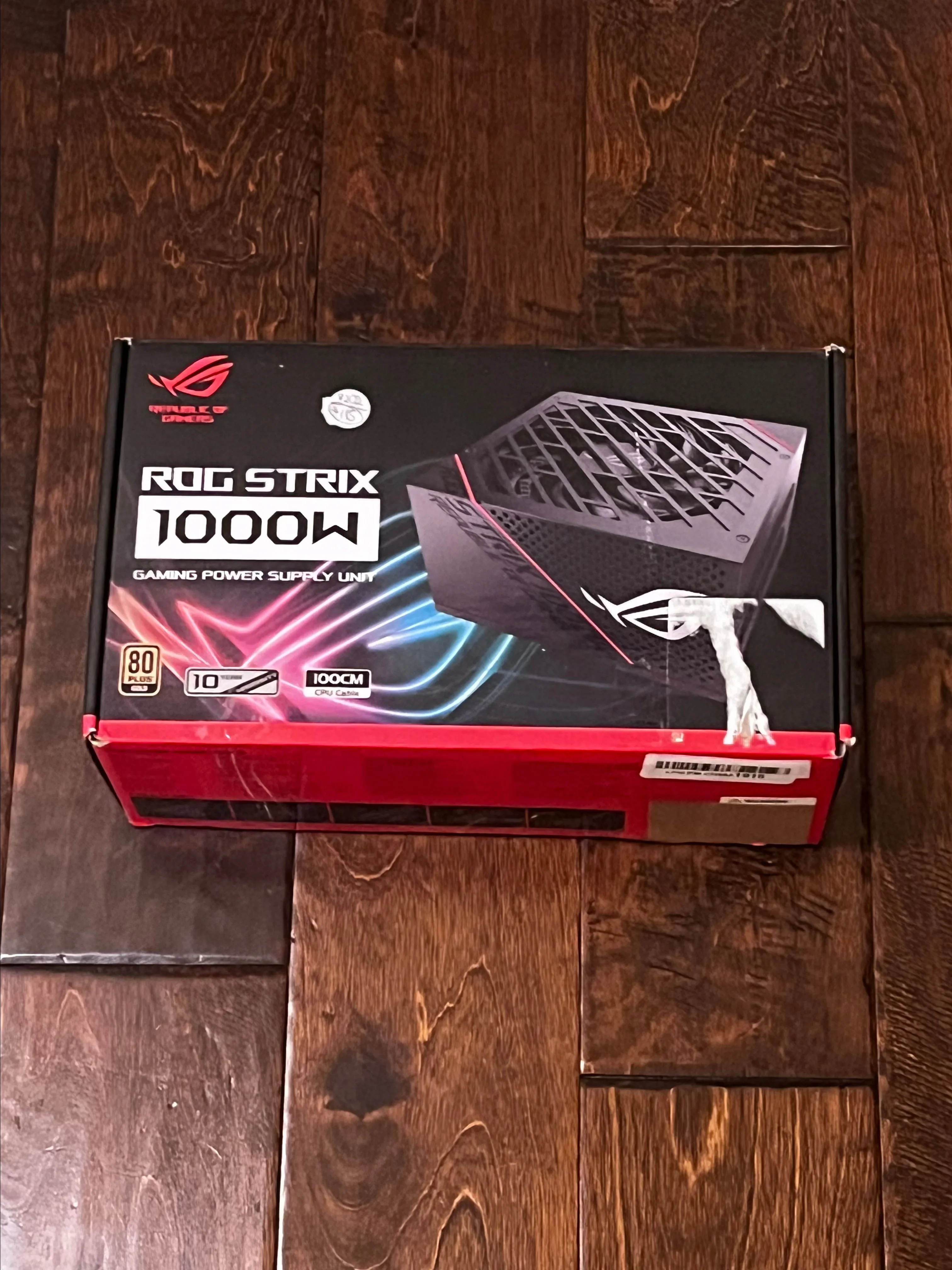 Product image for ROG STRIX 1000W Gold PSU, Power Supply (ROG heatsinks, Axial-tech fan design, dual ball fan bearings