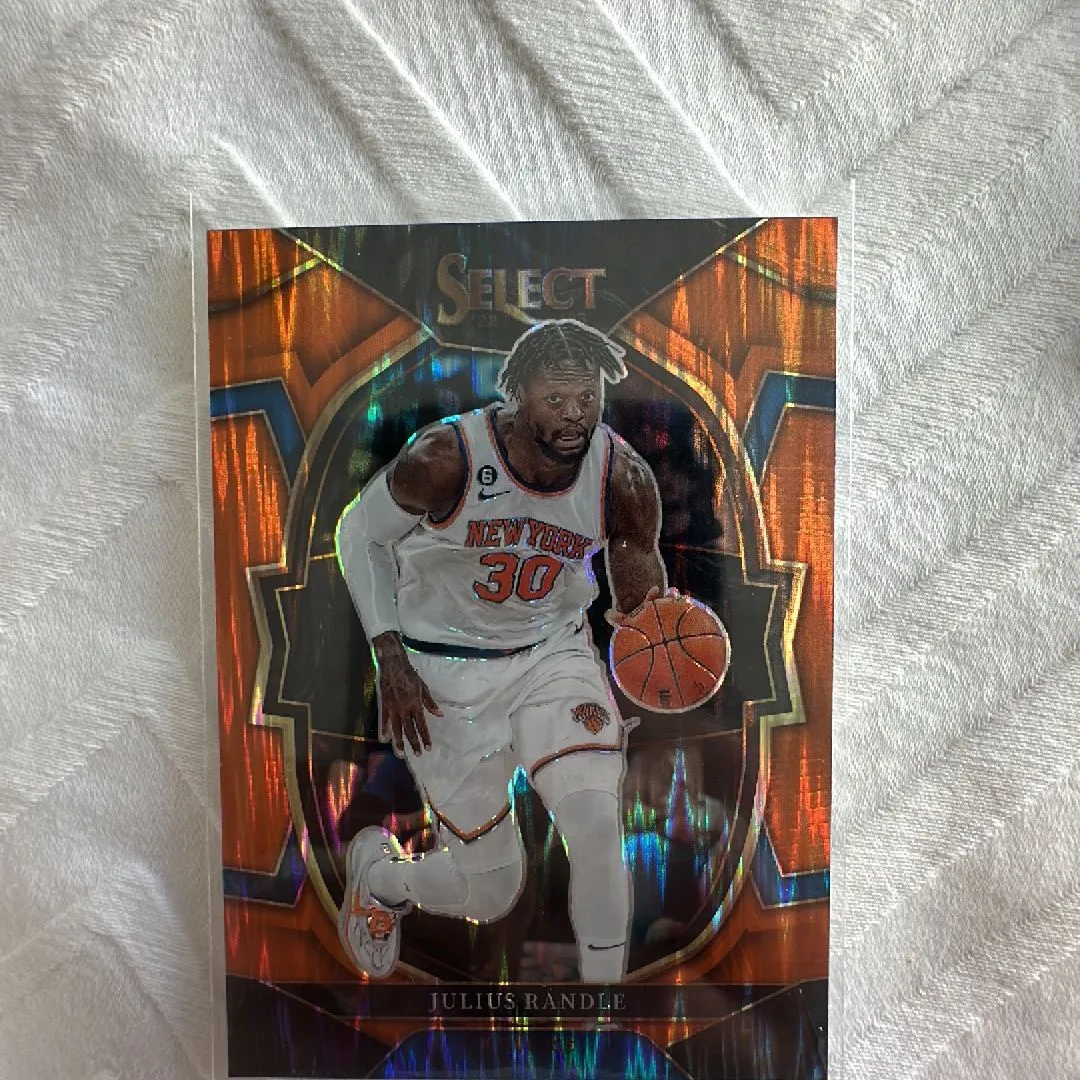 Product image for 2022-23 Panini Select Julius Randle Orange Flash Prizm #40 NY Knicks