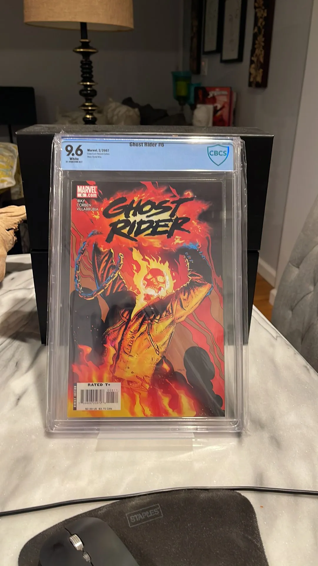 Product image for Ghost Rider #6 CBCS 9.6 Marvel 2007 Richard Corben Cover White Pages Non CGC