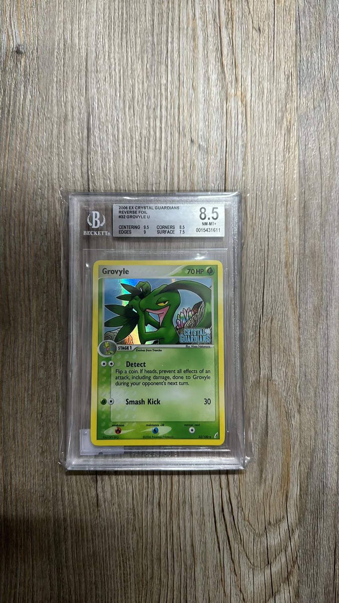 Product image for Grovyle Reverse Holo BGS 8.5