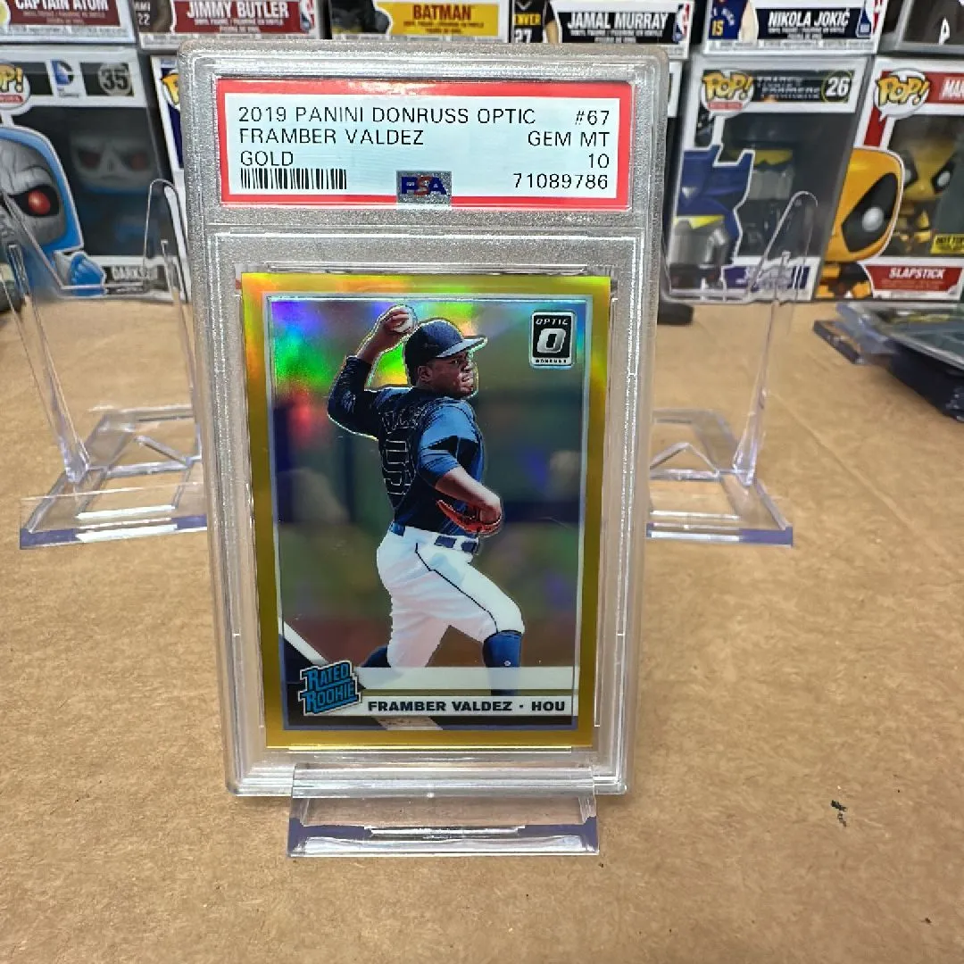 Product image for 2019 Panini Donruss Optic Framber Valdez 67 Gold PSA GEM MT 10