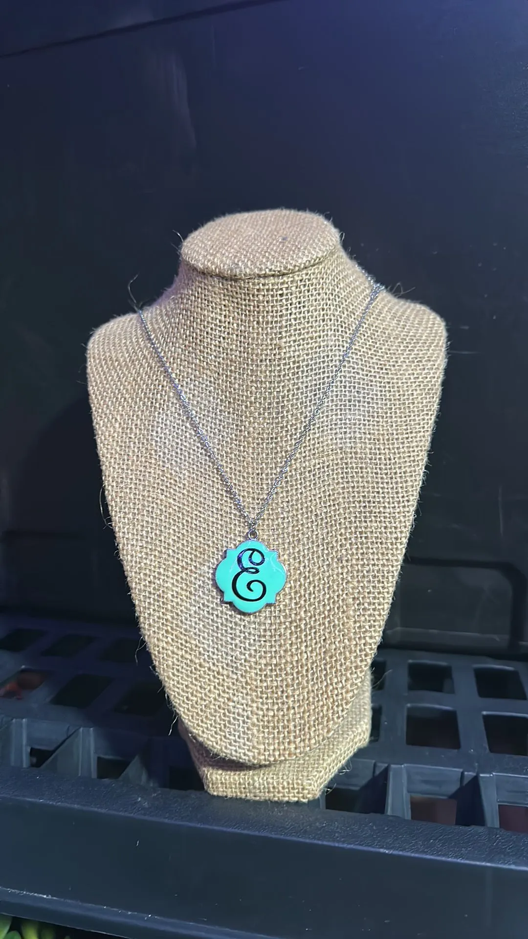 Product image for Monogrammed “E” Mint Necklace