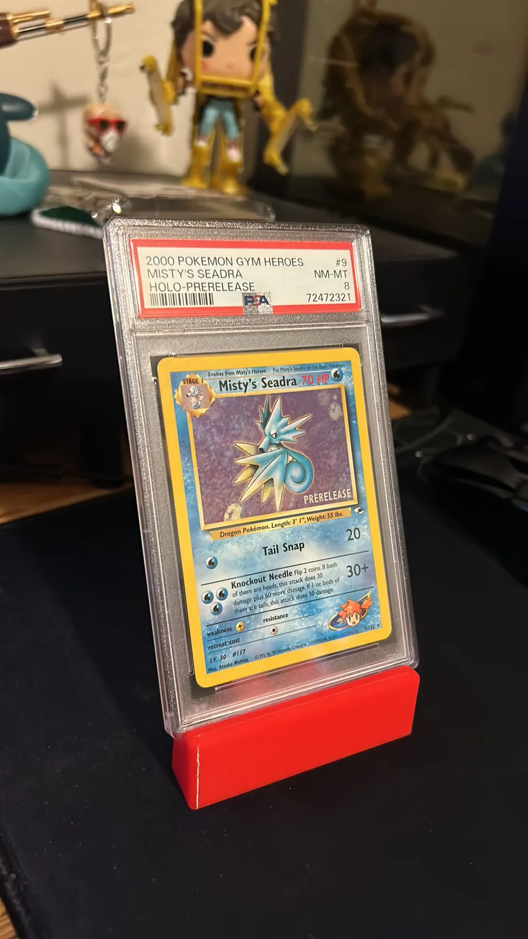 Product image for Misty’s Seadra Prerelease Holo PSA 8