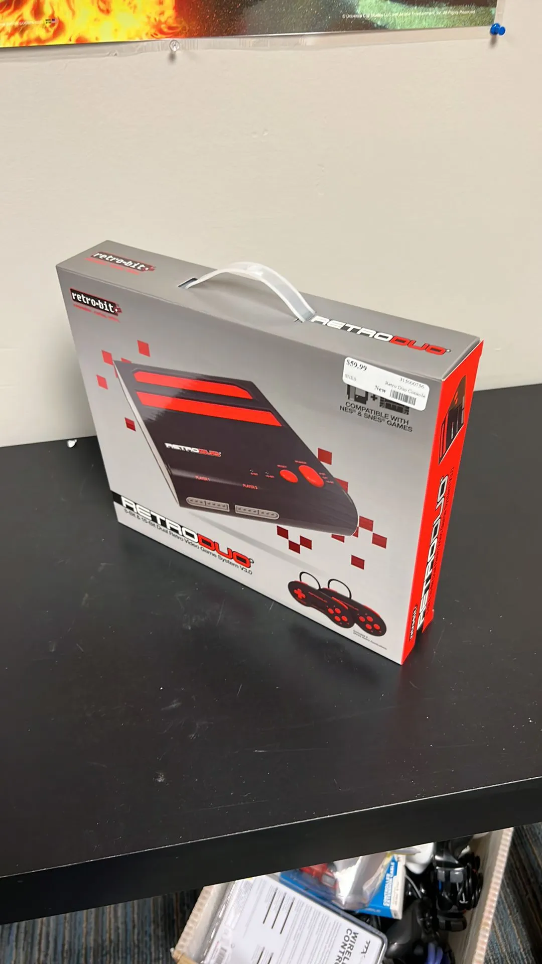 Product image for Red/Black Retro Duo Console - NES/SNES