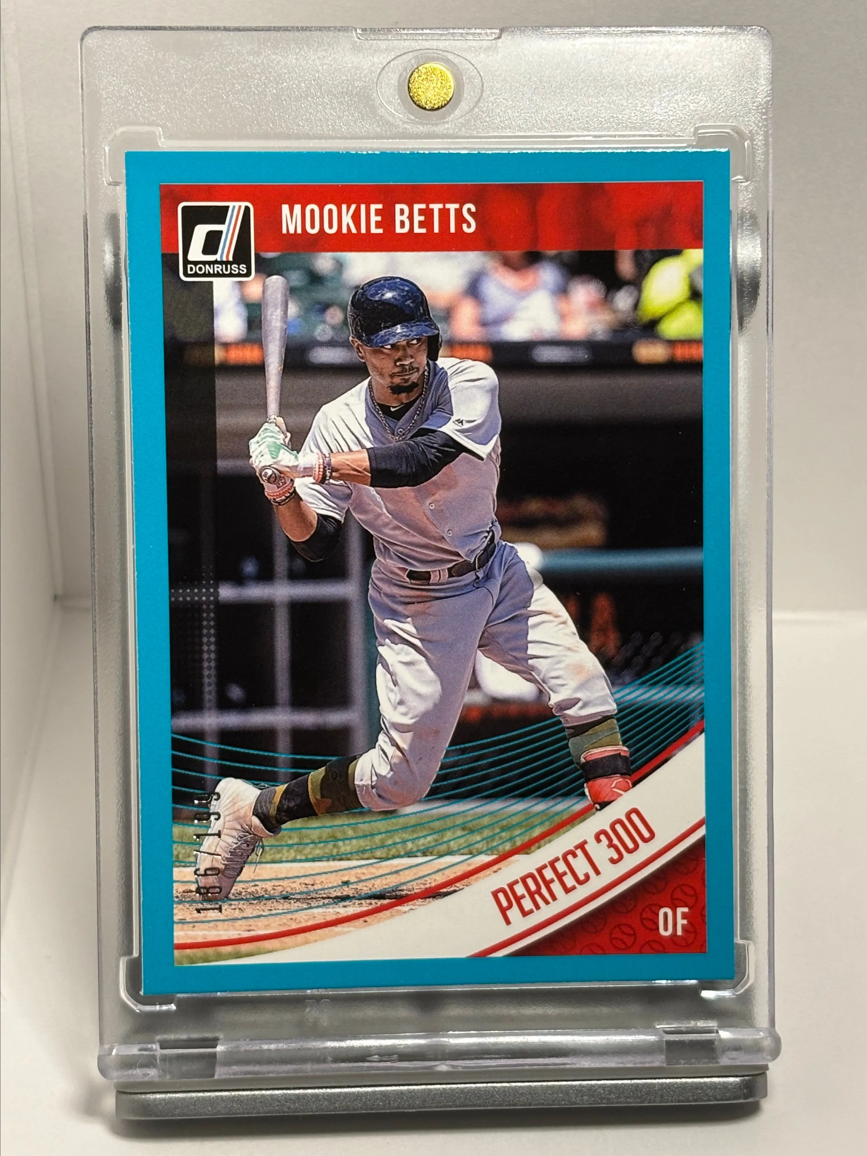 Product image for 2018 Donruss #/199 Mookie Betts Perfect 300 Teal
