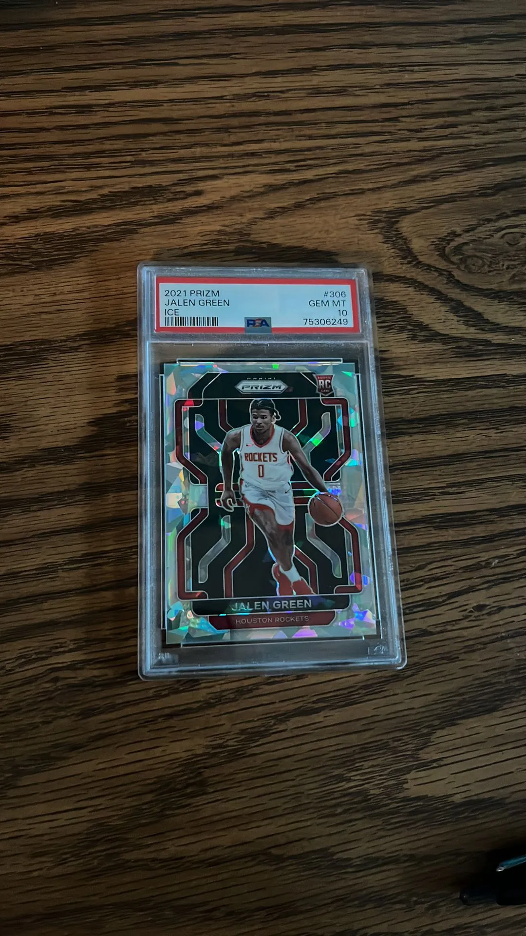 Product image for 2021 Panini Prizm Jalen Green 306 Ice PSA GEM MT 10