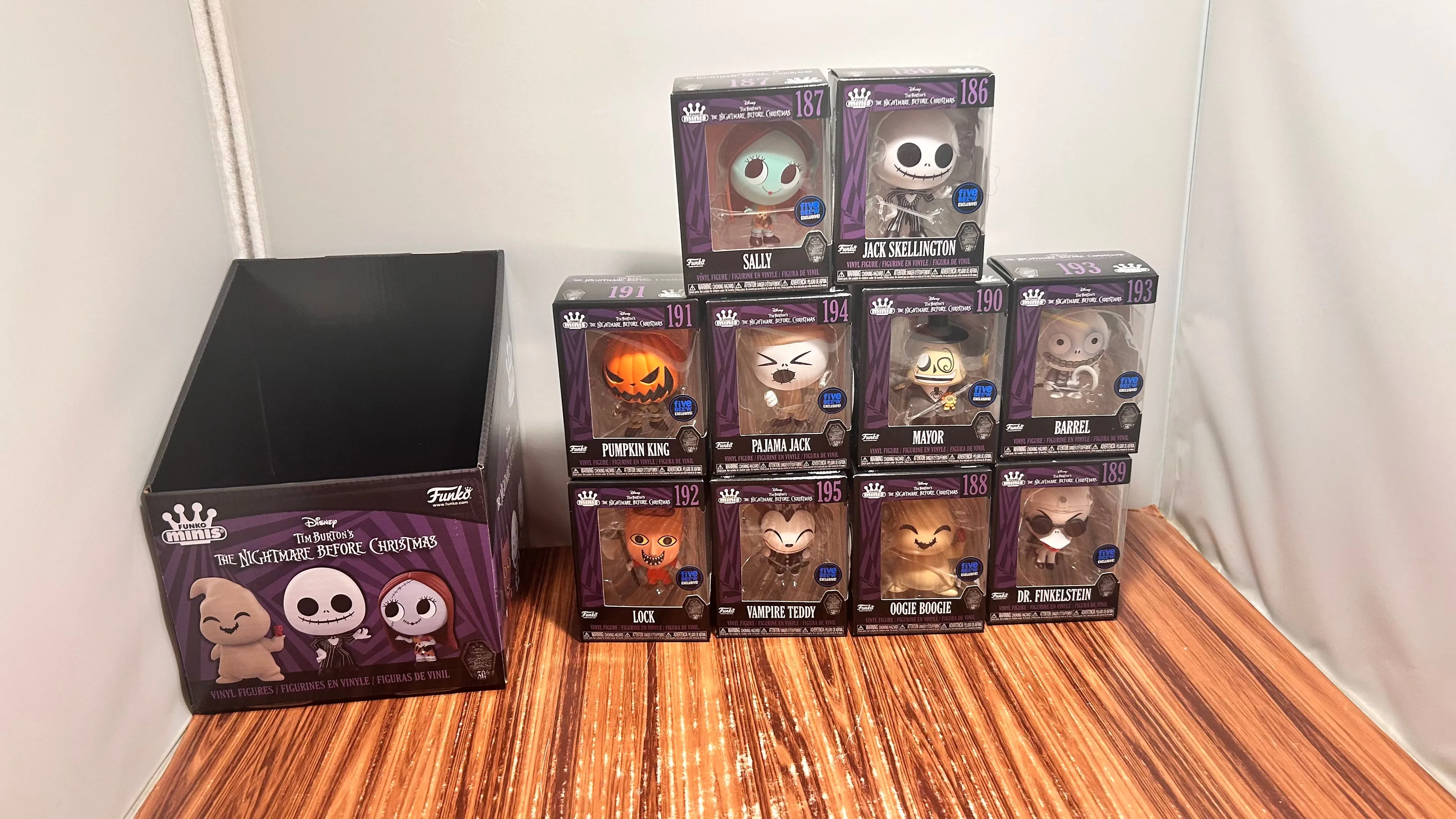 Product image for Funko Minis Disney Nightmare Before Christmas COMPLETE SET OF 10 WITH DISPLAYBOX