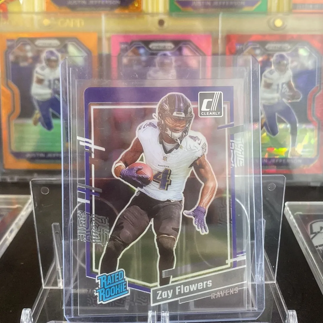 Product image for 2023 Panini Clearly Donruss - Zay Flowers Rated Rookie