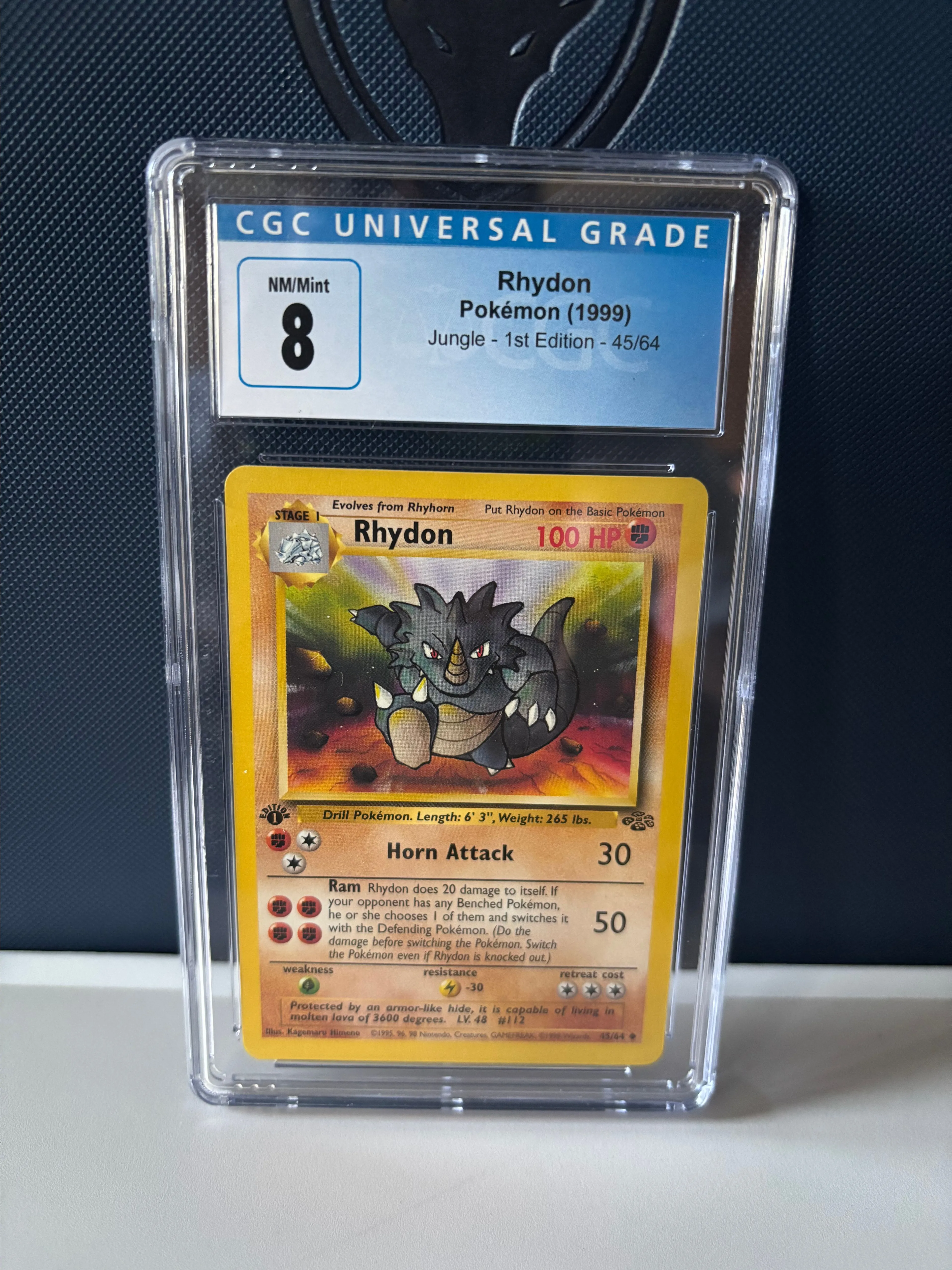 1999 Pokemon TCG Jungle Set Rhydon Card #45 - PSA 8 NM MINT  Whatnot:  Shop, Sell, Connect