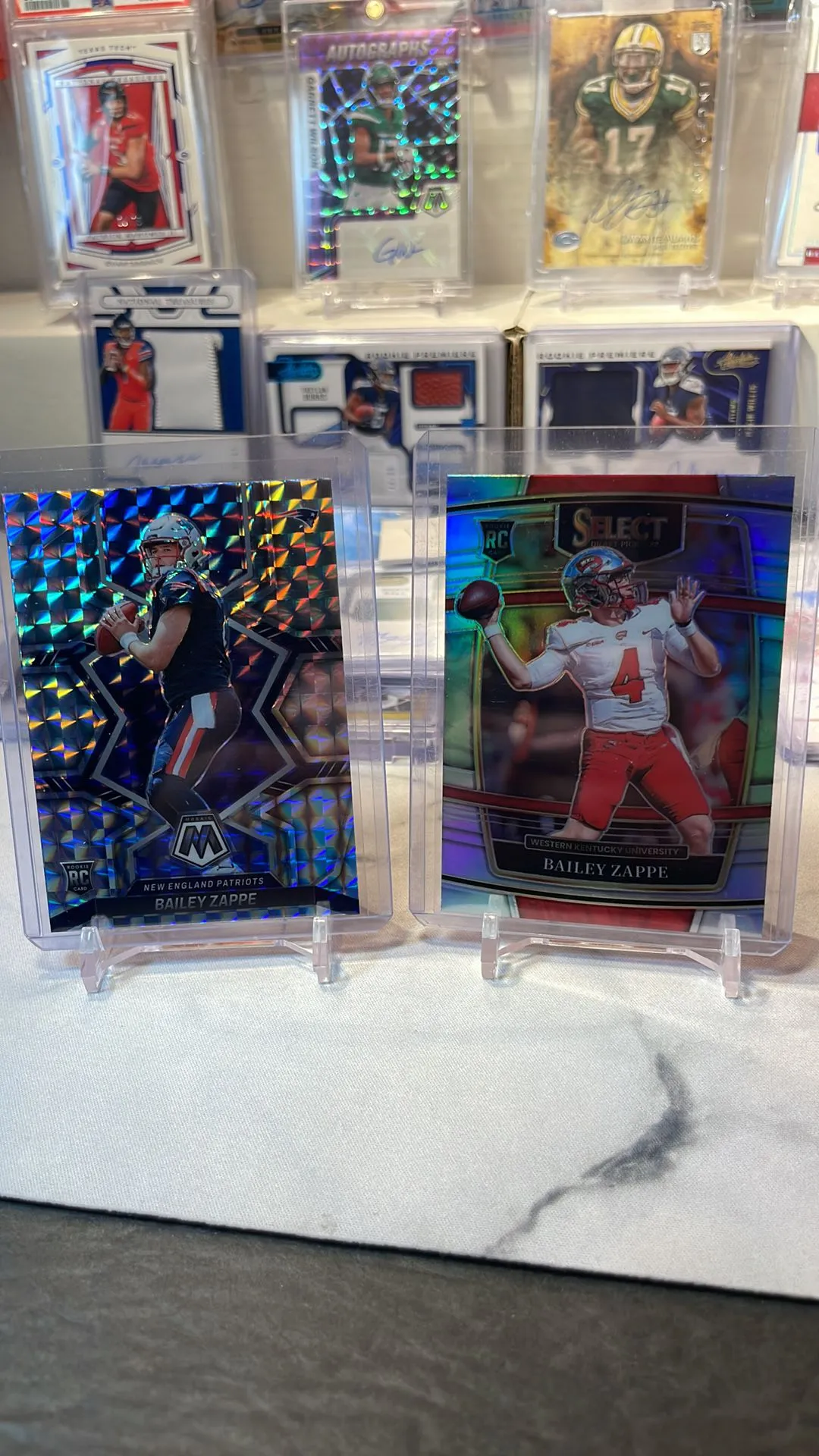 Product image for Bailey Zappe Silver Rookie Bundle Patriots