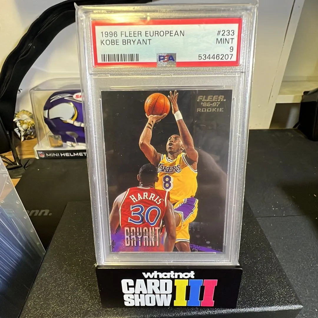 Product image for 1996 Fleer European Kobe Bryant 233  ROOKIE PSA MINT 9