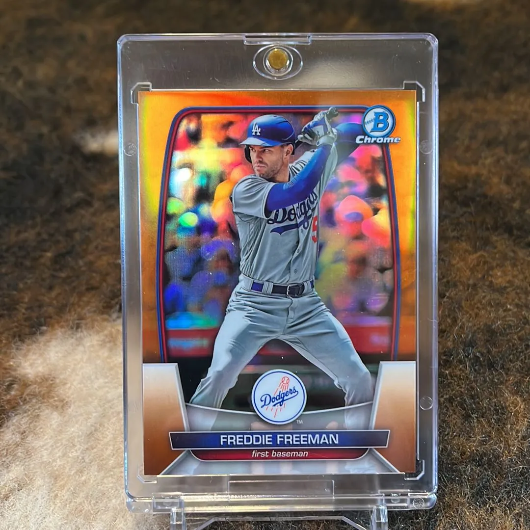 Product image for 2023 Bowman Chrome Freddie Freeman Orange /25