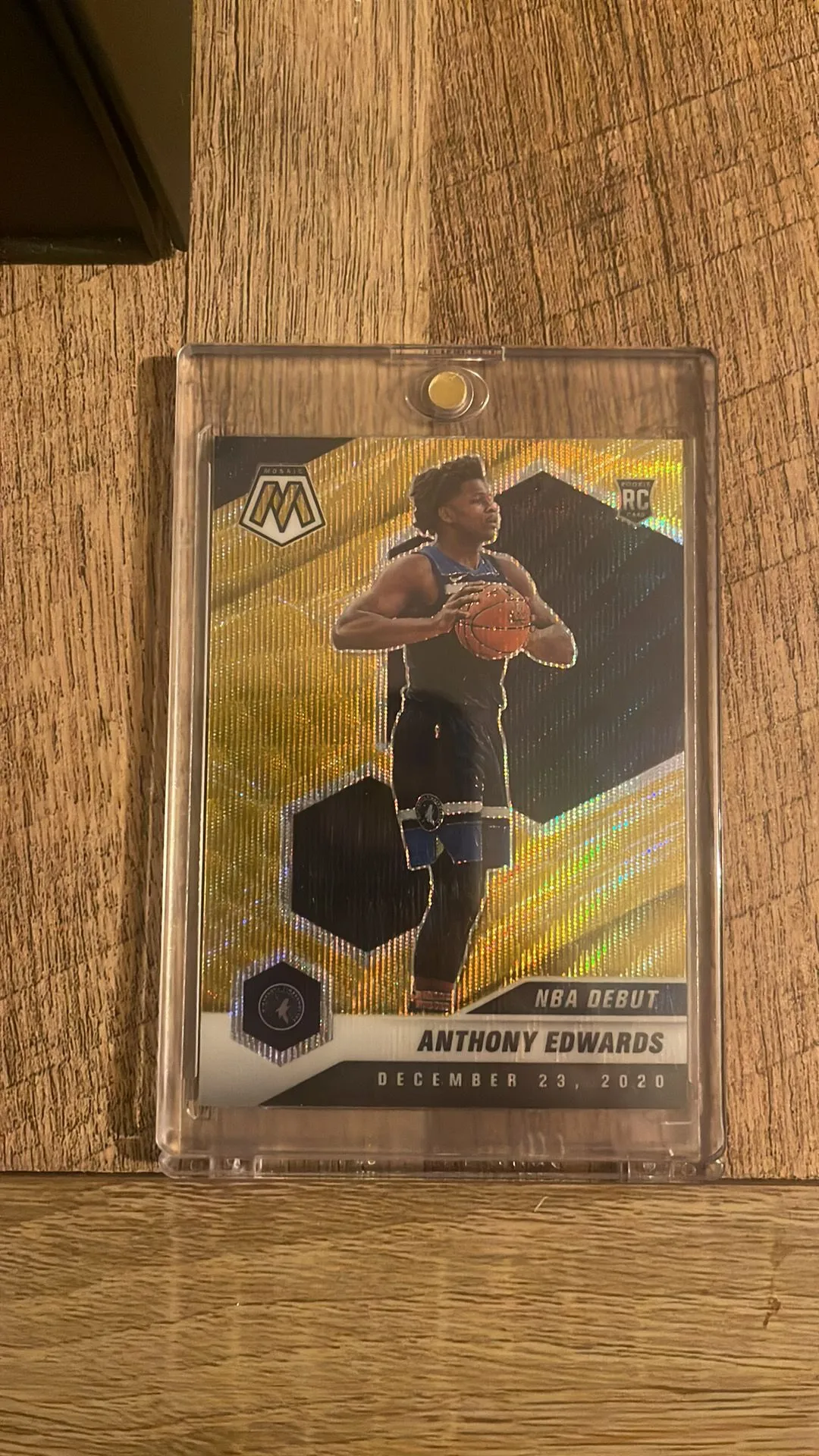 Product image for Anthony Edwards, rookie debut, Asia T mall ￼ gold wave SSP