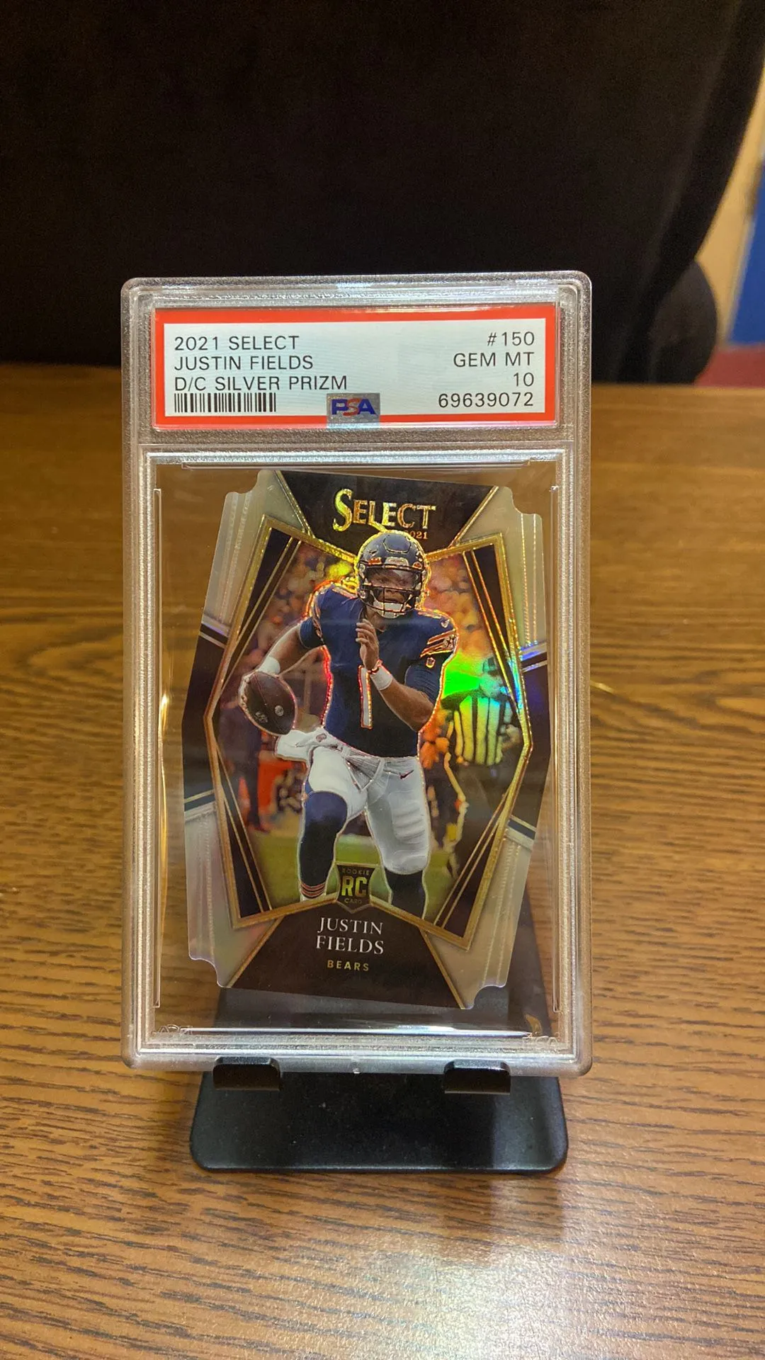 Product image for Justin Fields - 2021 Panini Select 150 D/C Silver Prizm PSA GEM MT 10 LOW POP