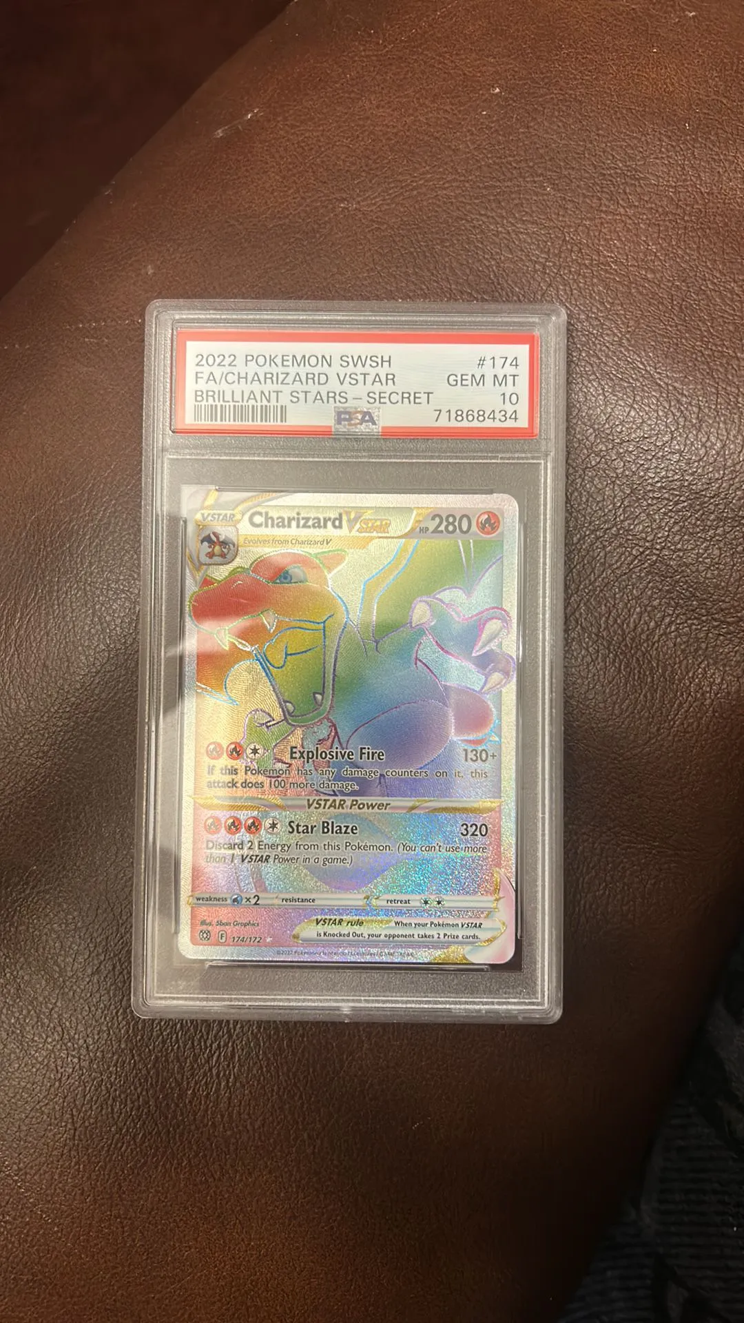 Product image for Charizard 2022 Pokemon Brilliant Stars Secret PSA GEM MT 10