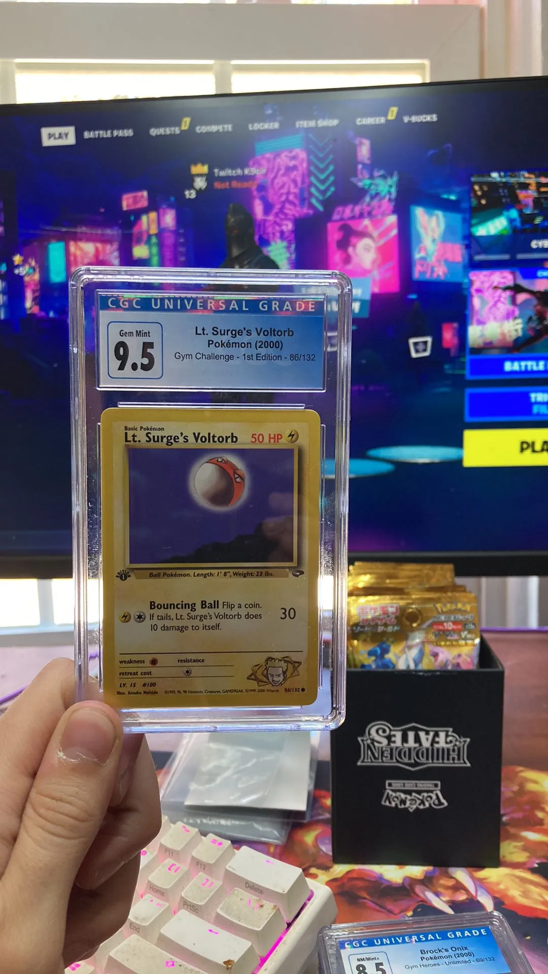 Product image for 2000 Gym Challenge - 1st Edition Lt. Surge's Voltorb  CGC 9.5