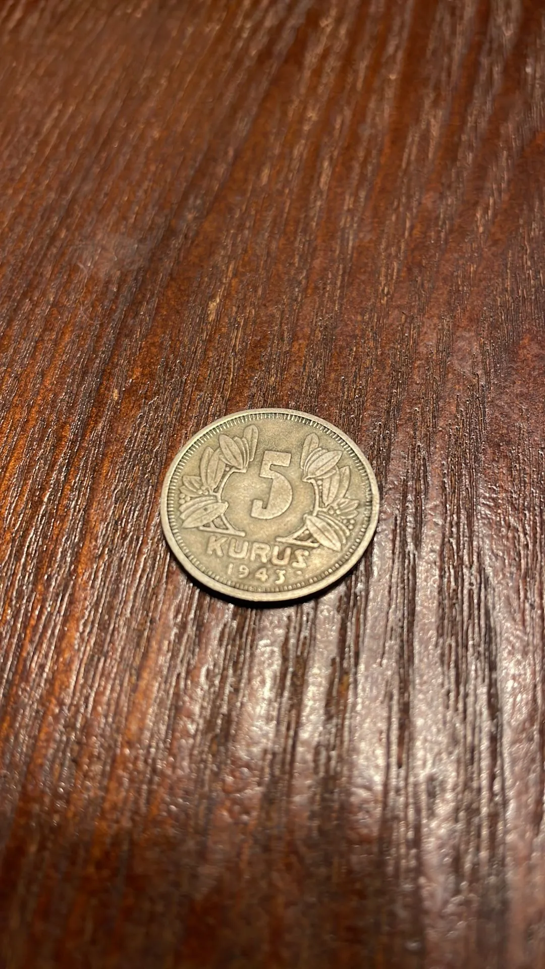 Product image for 1943 Turkey 5 Kurus coin