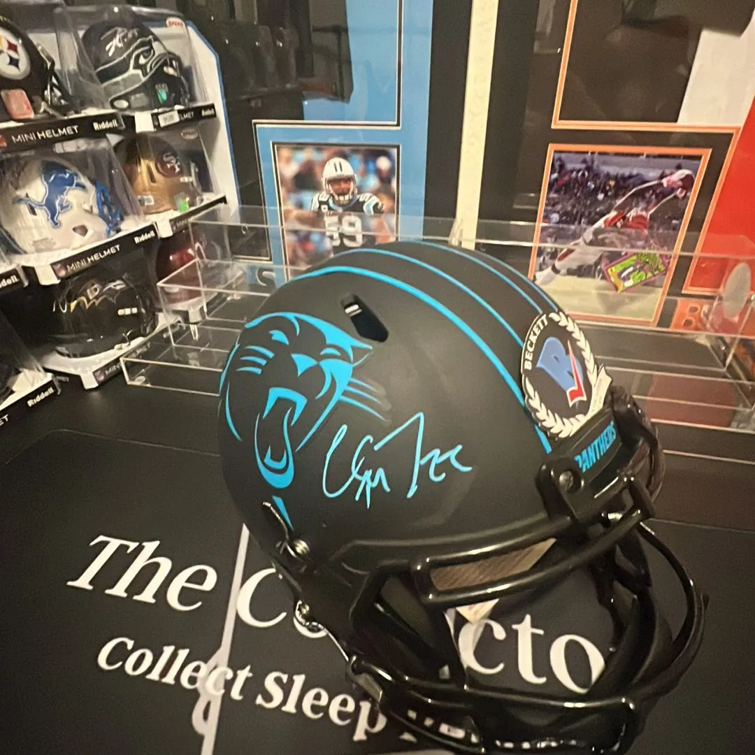 Product image for Christian McCaffrey auto full size authentic helmet