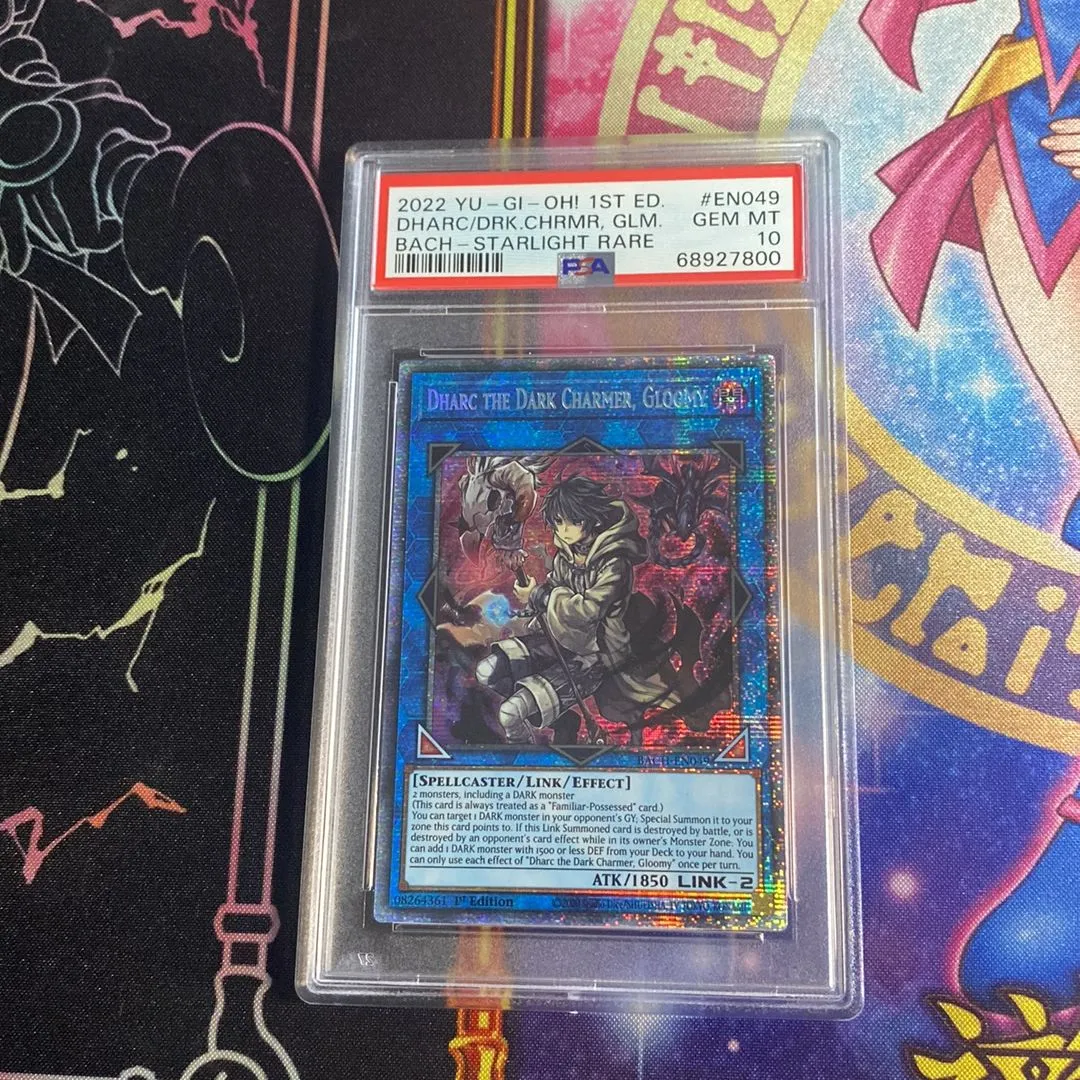 Product image for 2022 Yu-Gi-Oh! Bach-Battle Of Chaos Dharc/Drk.Chrmr, Glm. Bach-Starlight Rare PSA GEM MT 10