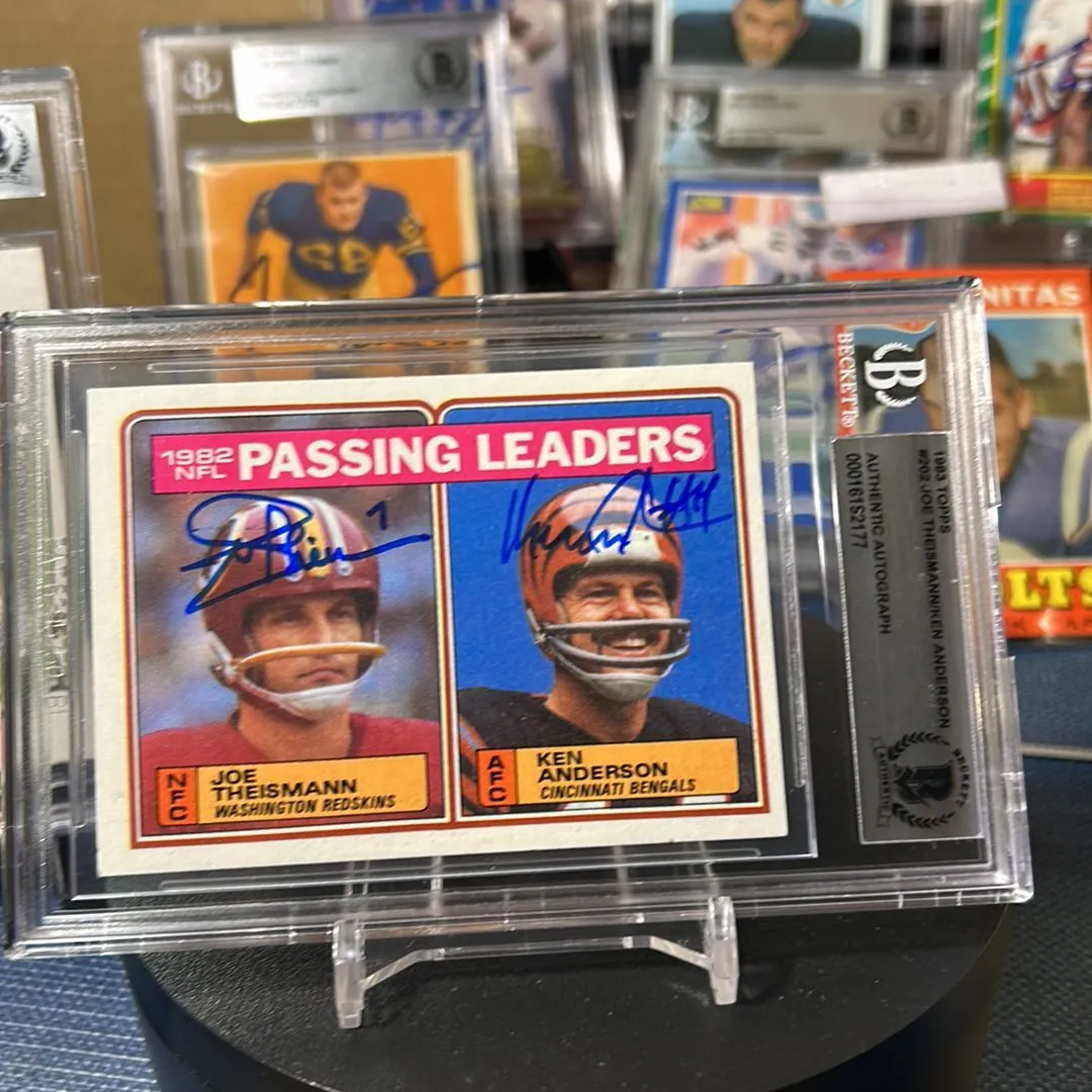 Product image for '83T Theismann /Anderson dual on card autos