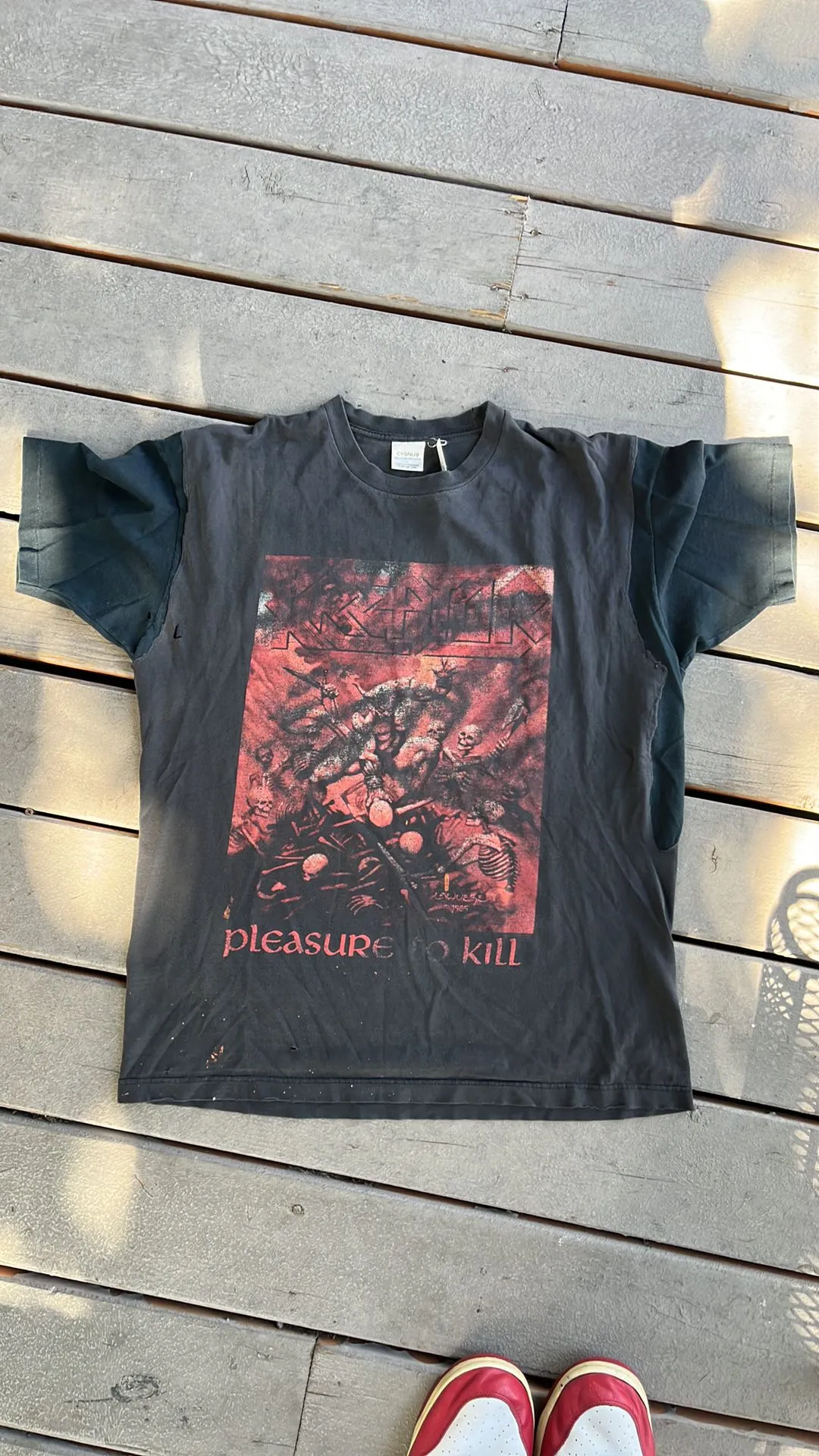 Product image for 2002 KREATOR “pleasure to kill” Re-Worked shirt Large