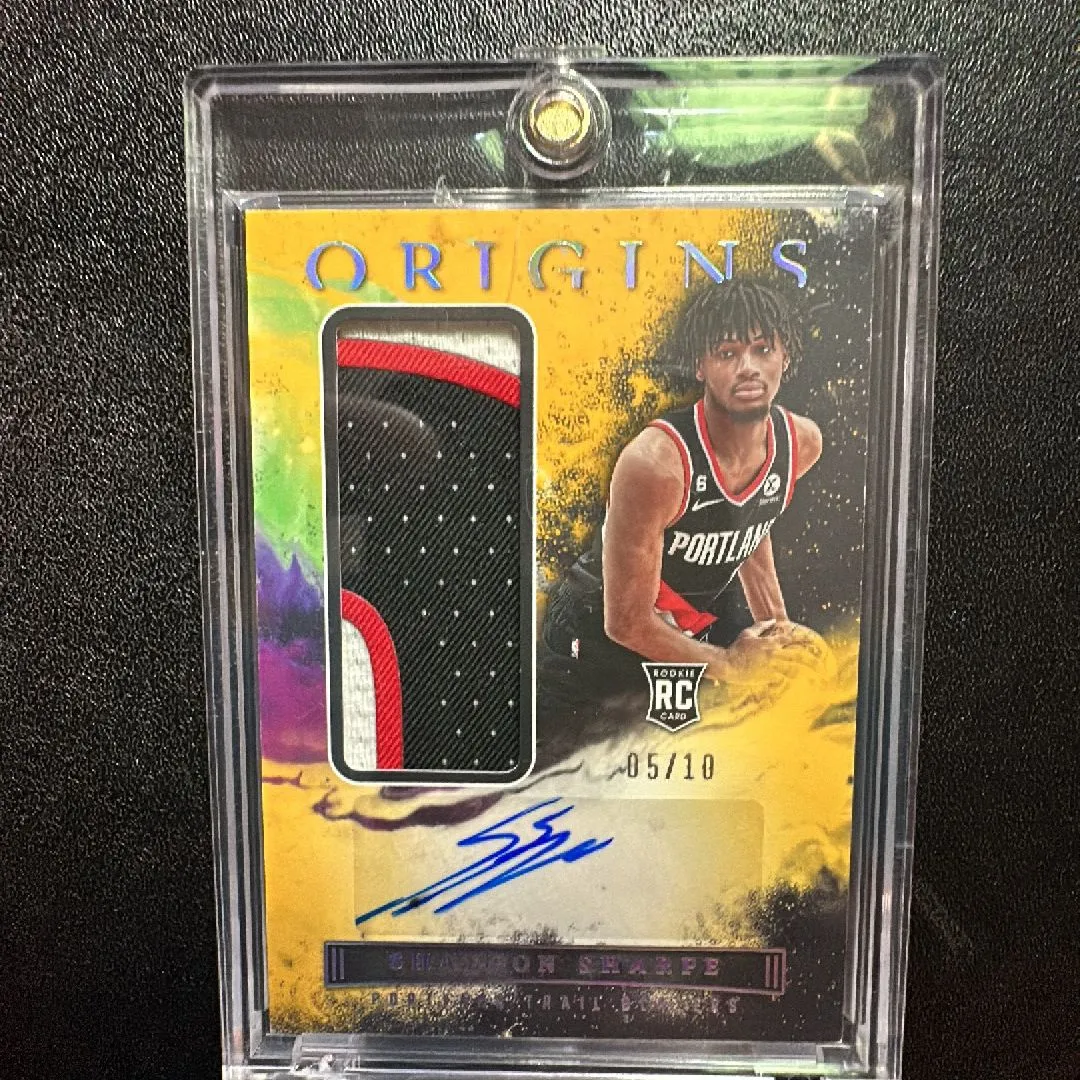 Product image for Shaedon Sharpe Orgins GOLD Auto /10 RC