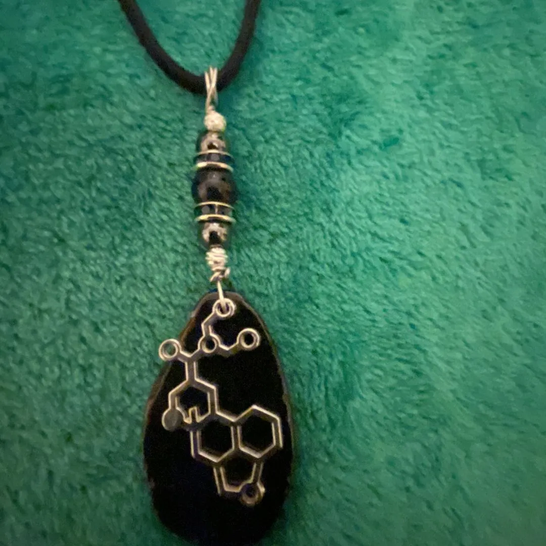 Product image for Black Agate Molecule Pendant
