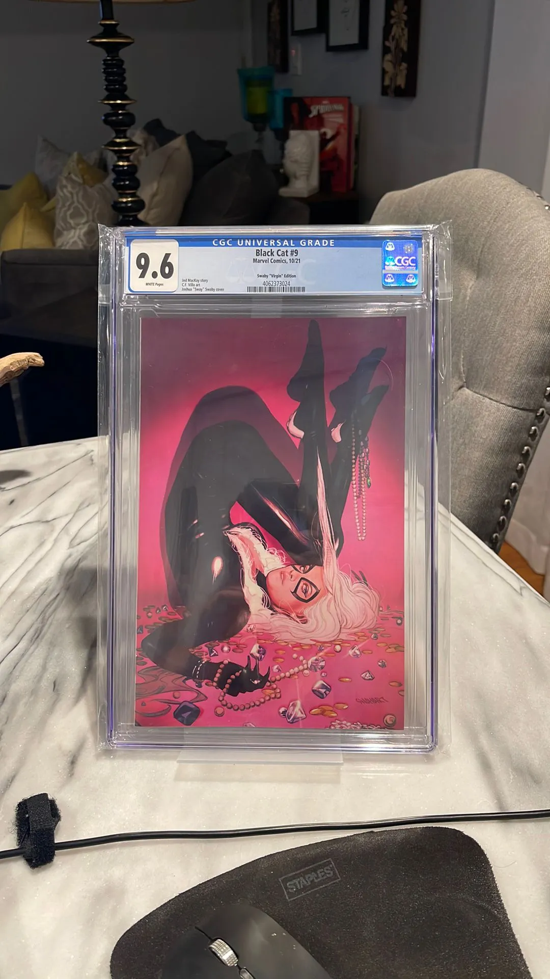 Product image for Black Cat #9 CGC 9.6 Marvel 2021 Joshua Swaby Virgin White Pages