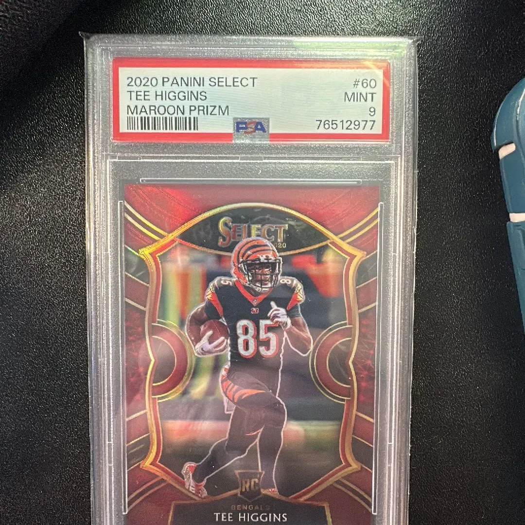 Product image for 2020 Panini Select Tee Higgins 60 Maroon Prizm PSA MINT 9