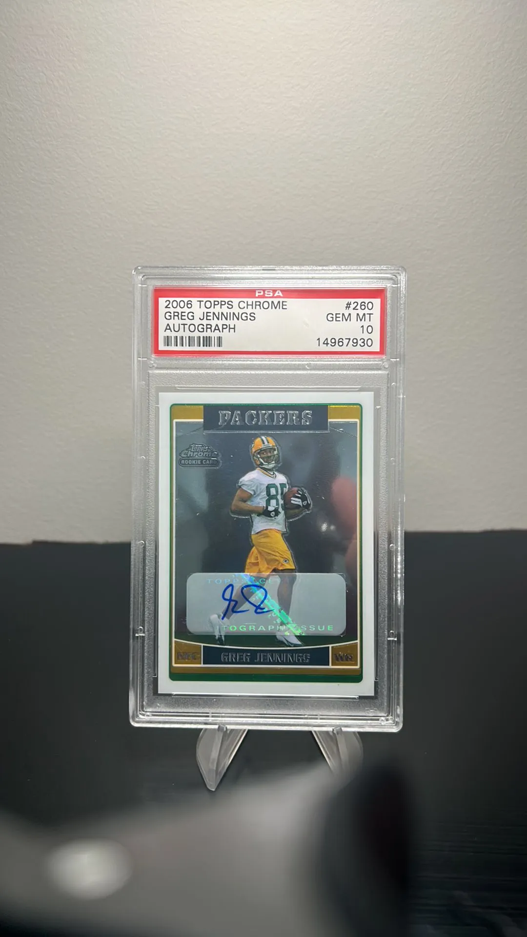 Product image for 2006 Topps Chrome Greg Jennings 260 Autograph PSA GEM MT 10