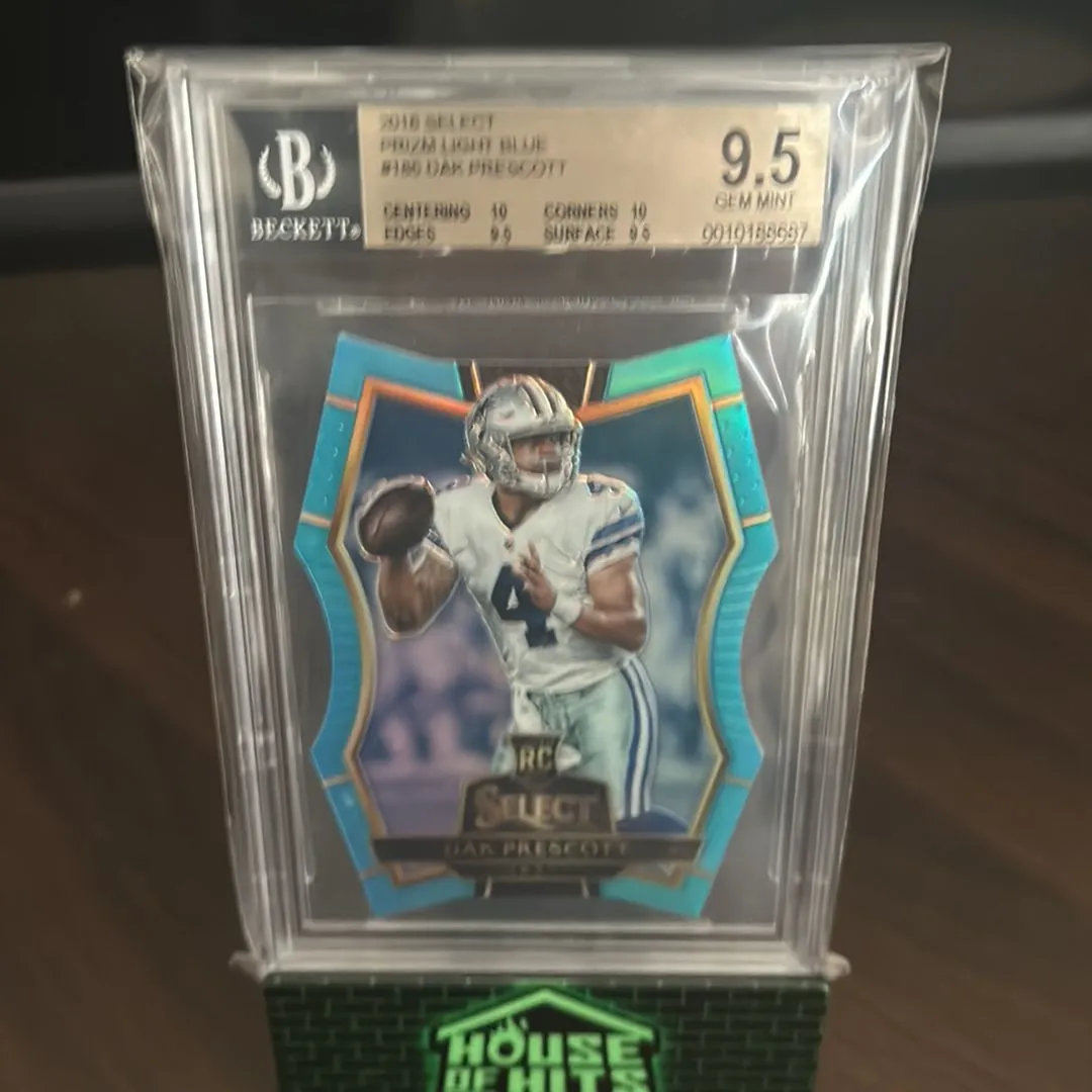 Product image for 2016 Select Light Blue Prizm #185 Dak Prescott /125 BGS 9.5