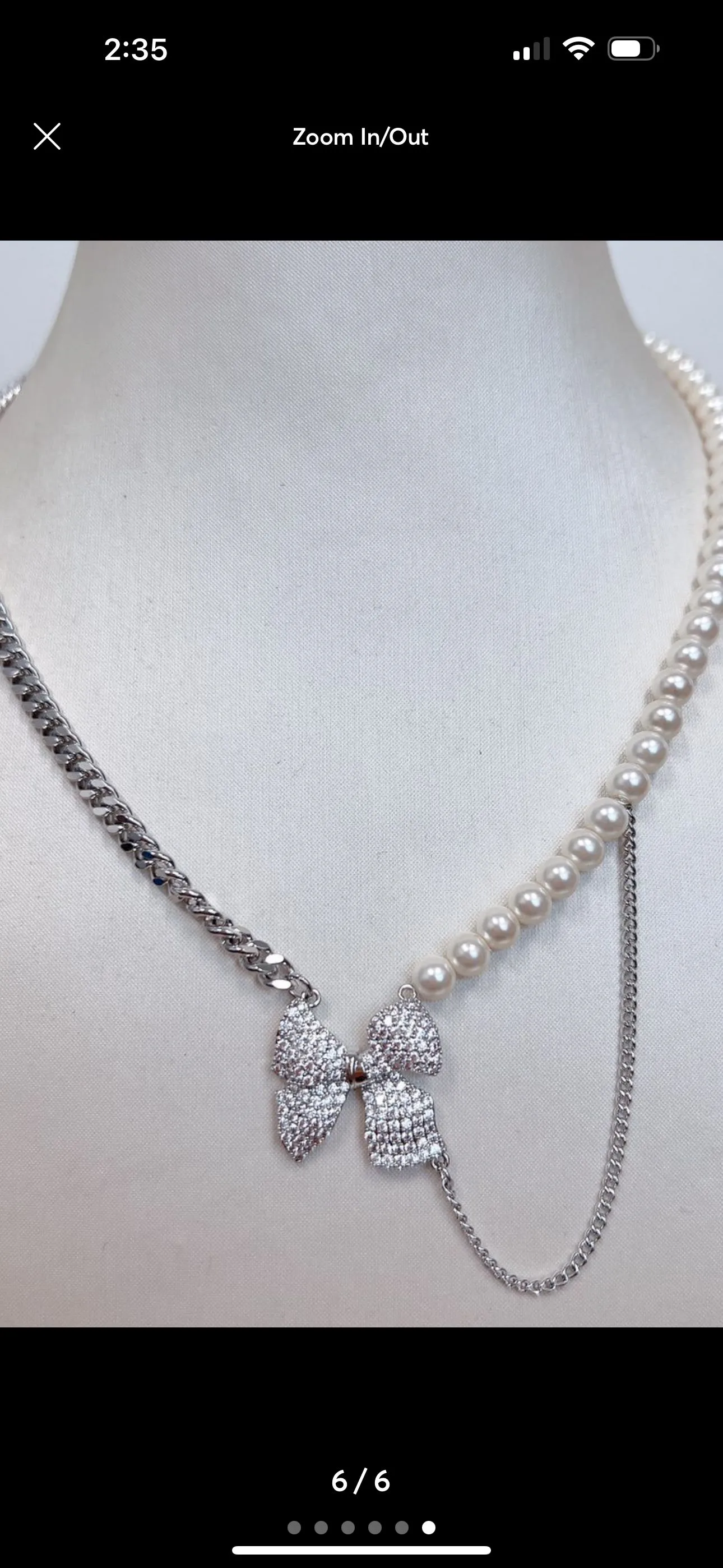 Product image for Crystal Bow Necklace