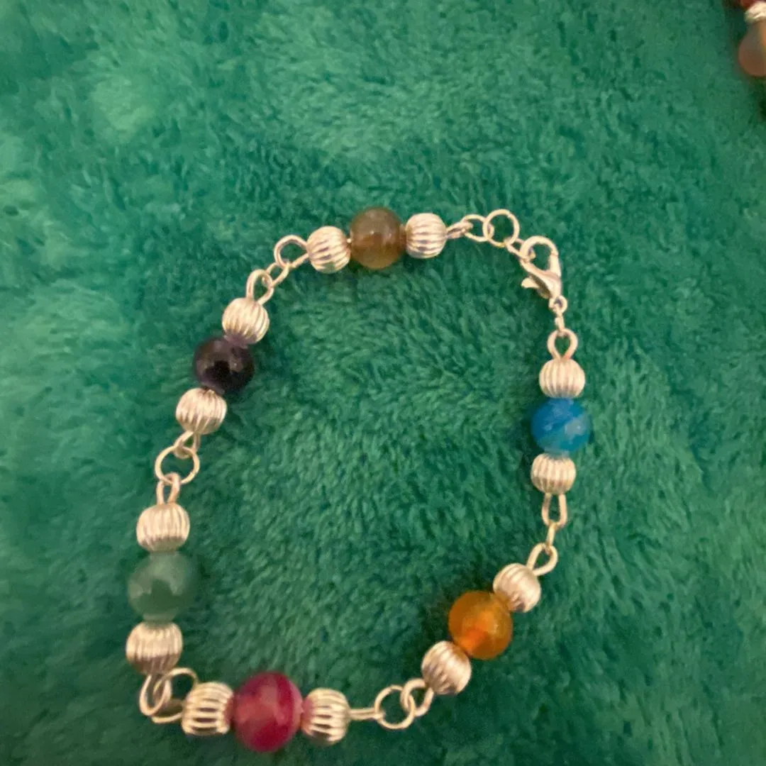 Product image for Multi-colored Jasper Bracelet.