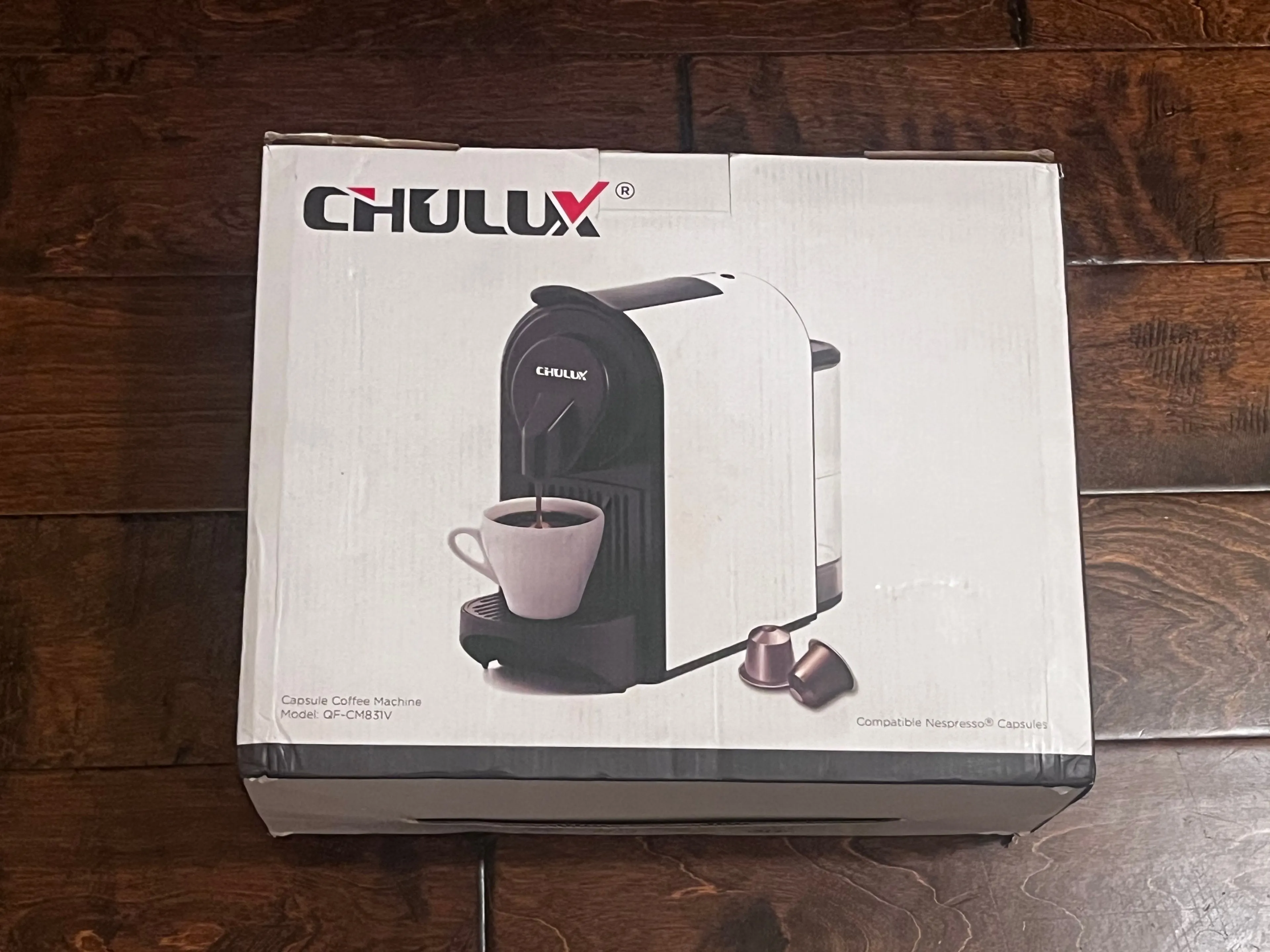 Product image for CHULUX Espresso Machine for Nespresso Capsules, Espresso and Lungo Cups, 1400W One Cup Premium Itali