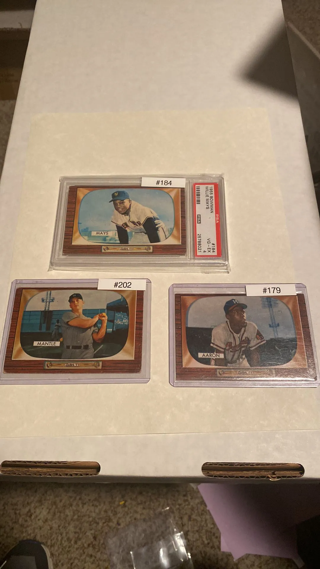 Product image for 1955 Bowman Complete set Mays Mantle