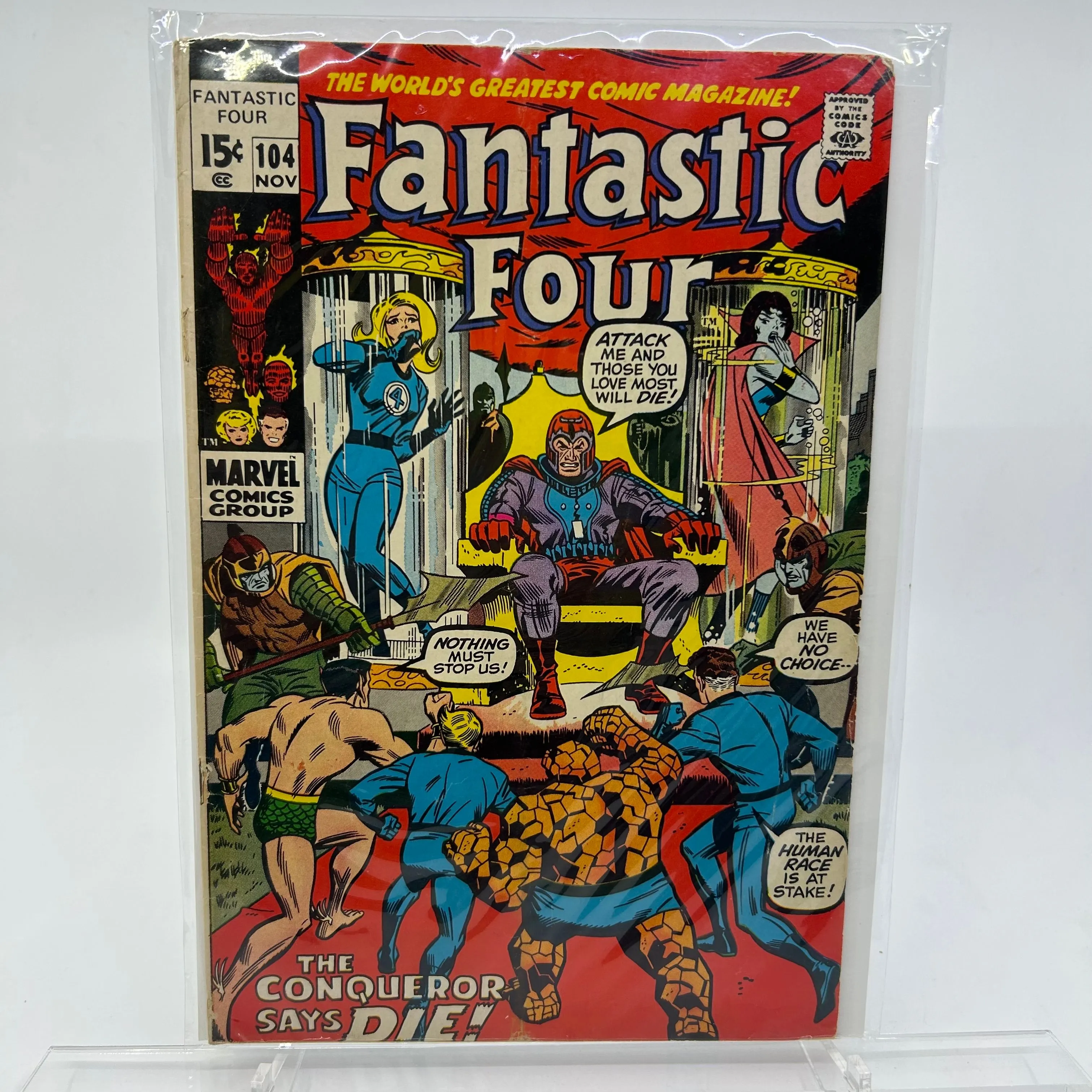 Product image for Comic Book - Fantastic Four #104 - Marvelous Marvel Action! 🔥🌪️⚡️🗿