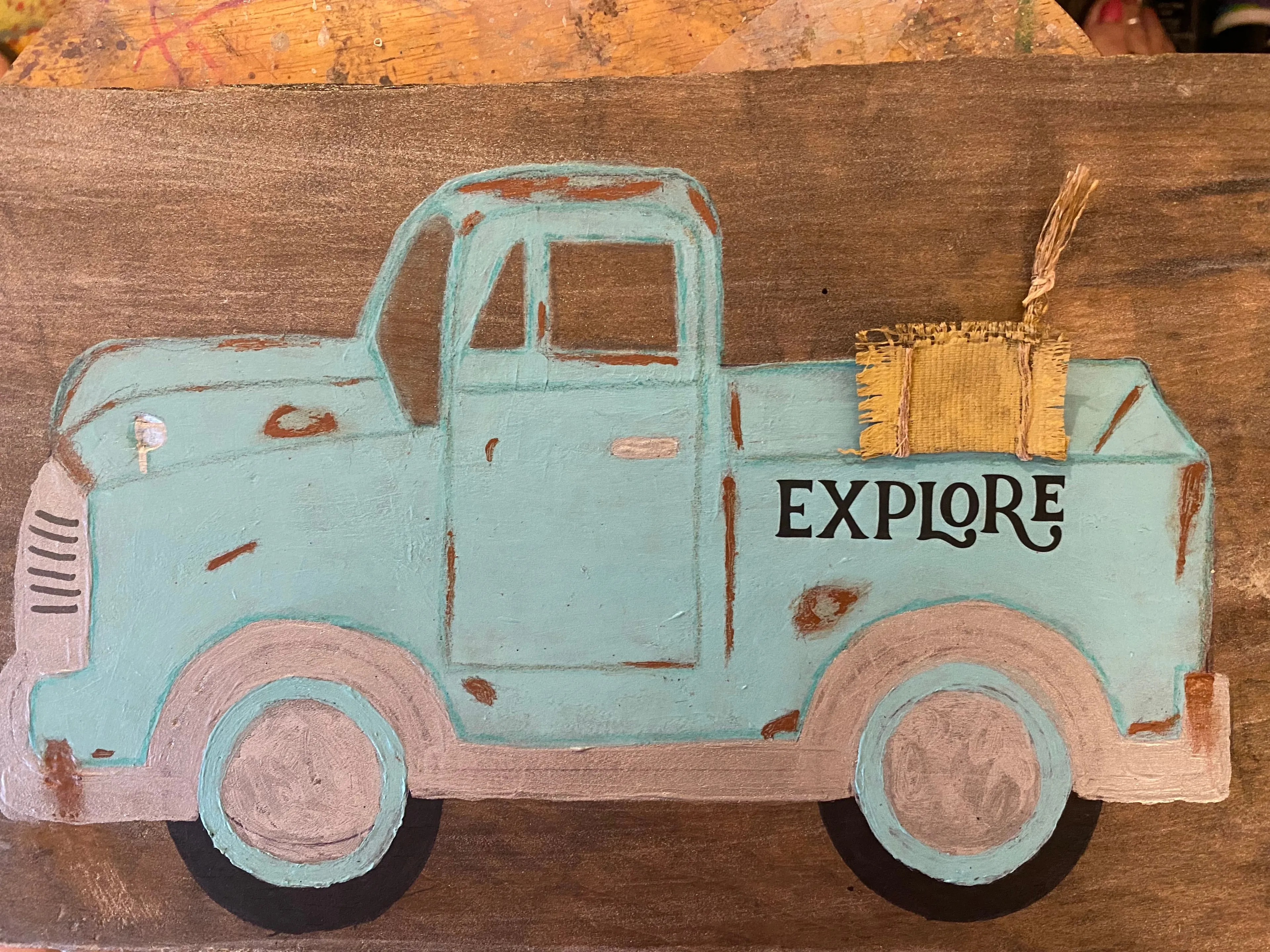 Product image for Old Farmhouse Decor•Made on Authentic Farmhouse Wood•Artist Signature On Back