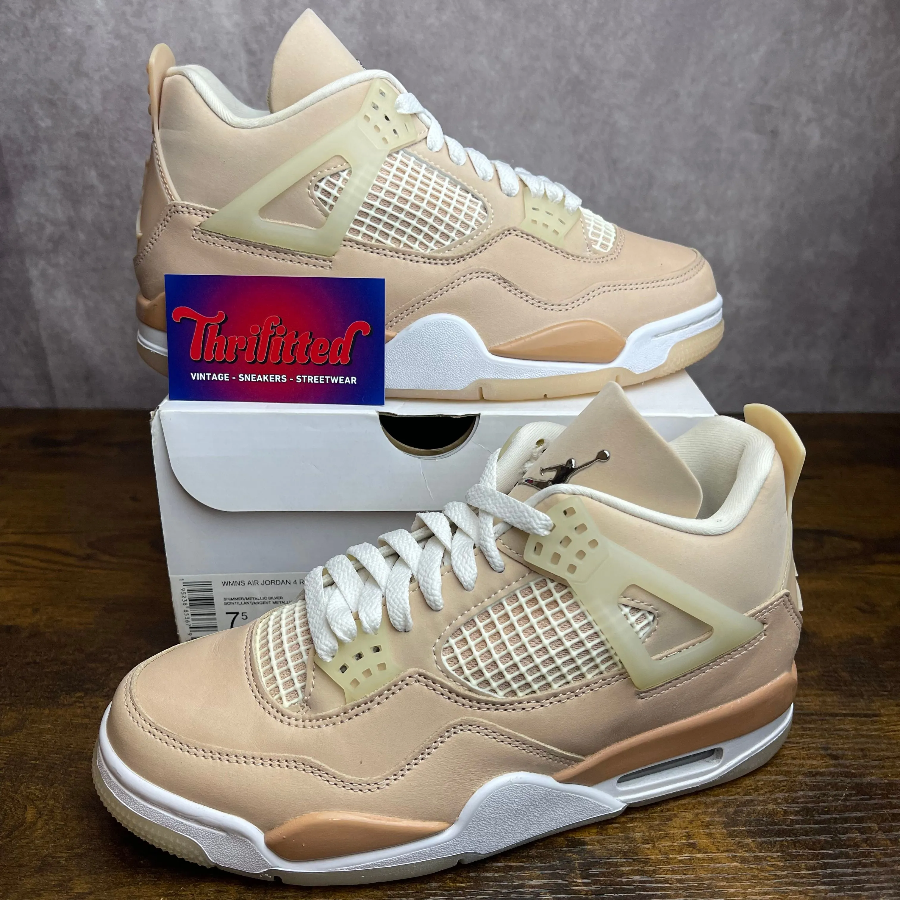 Air Jordan 4 Retro Shimmer Size 7.5 W / 6M DJ0675-200 Cream Beige OG Rare  Shoes · Whatnot: Shop, Sell, Connect