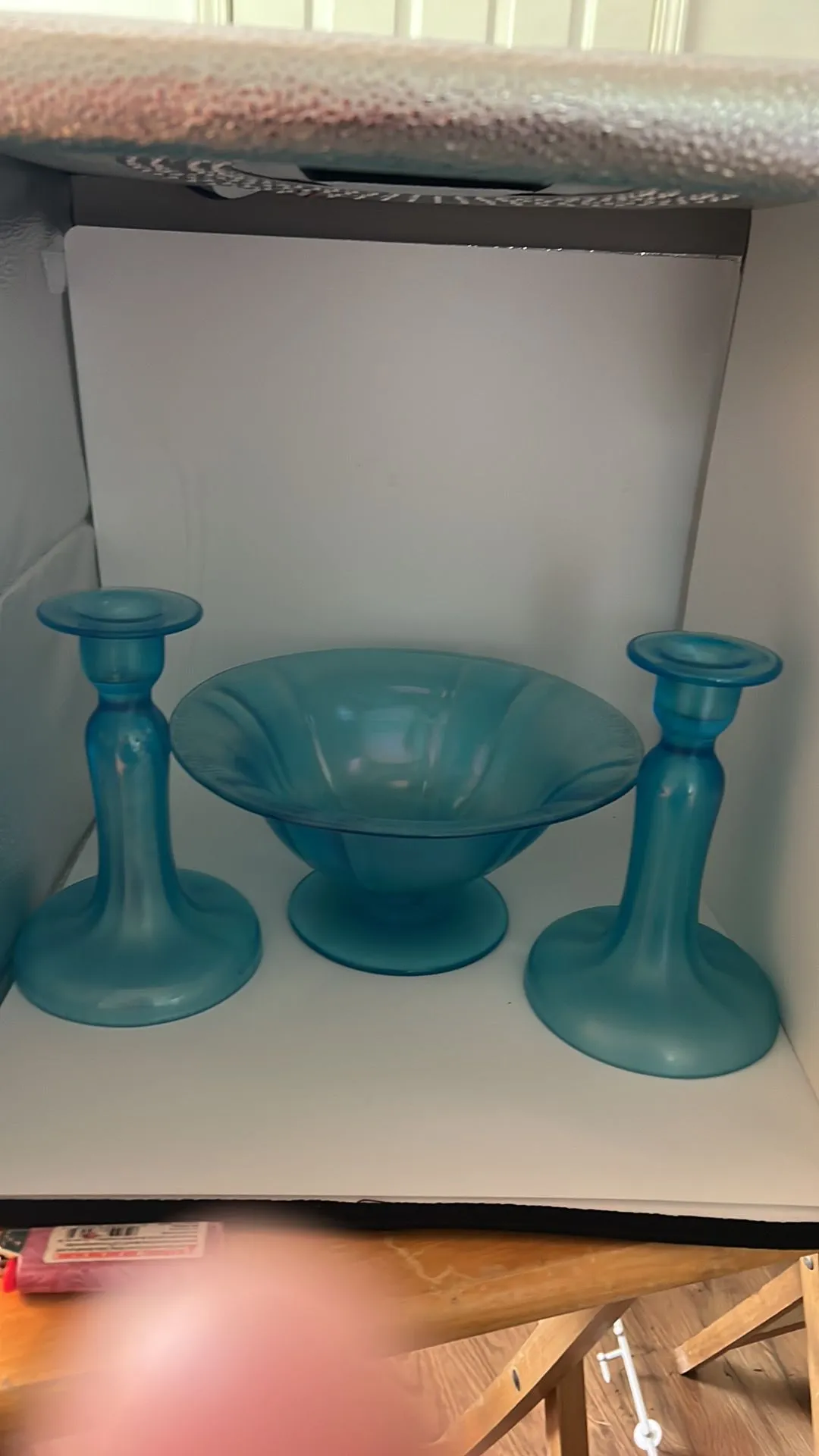 Product image for Tiffin Celestial Blue Console Bowl w/2candle holders