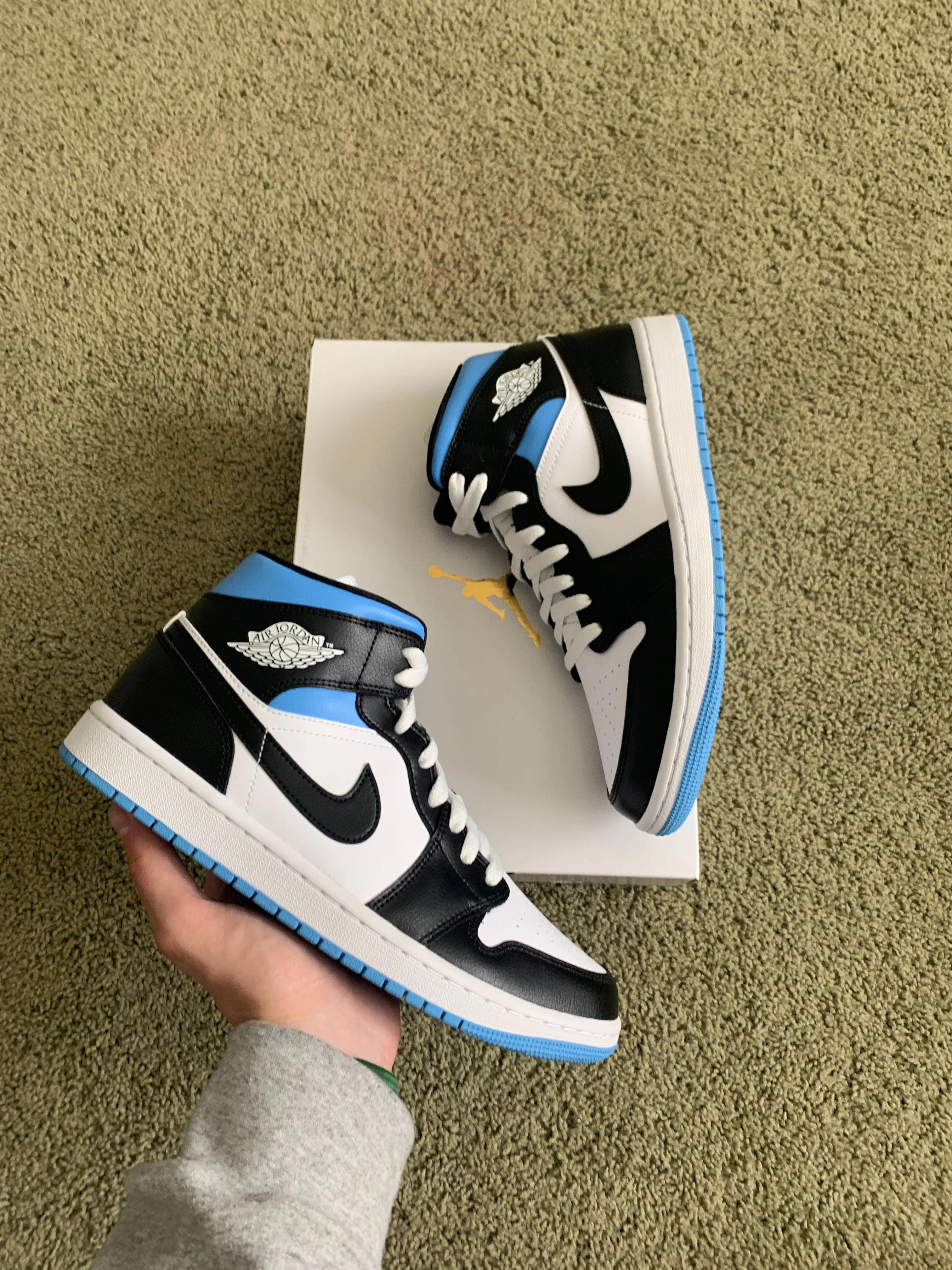 Product image for Jordan 1 Mid W “University Black” Women’s Size 10 / Men’s Size 8.5