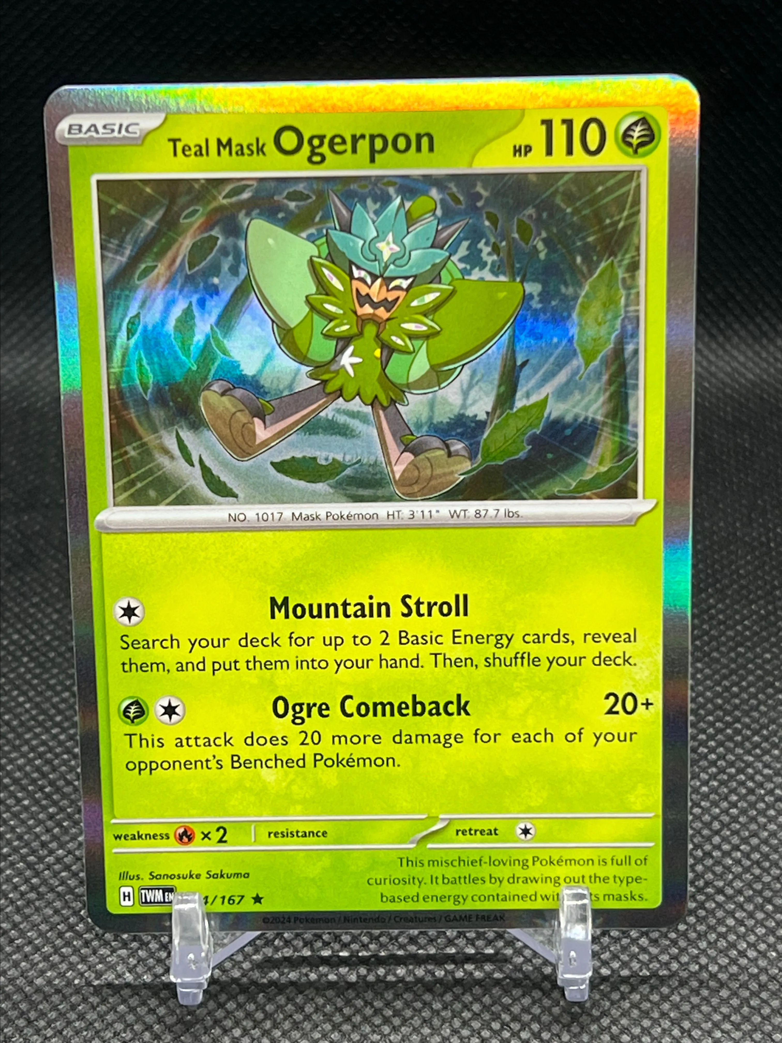 teal mask ogerpon pokemon card Pokémon TCG Teal Mask Ogerpon Holo 024/167 Rare Near Mint · Whatnot: Shop,  Sell, Connect
