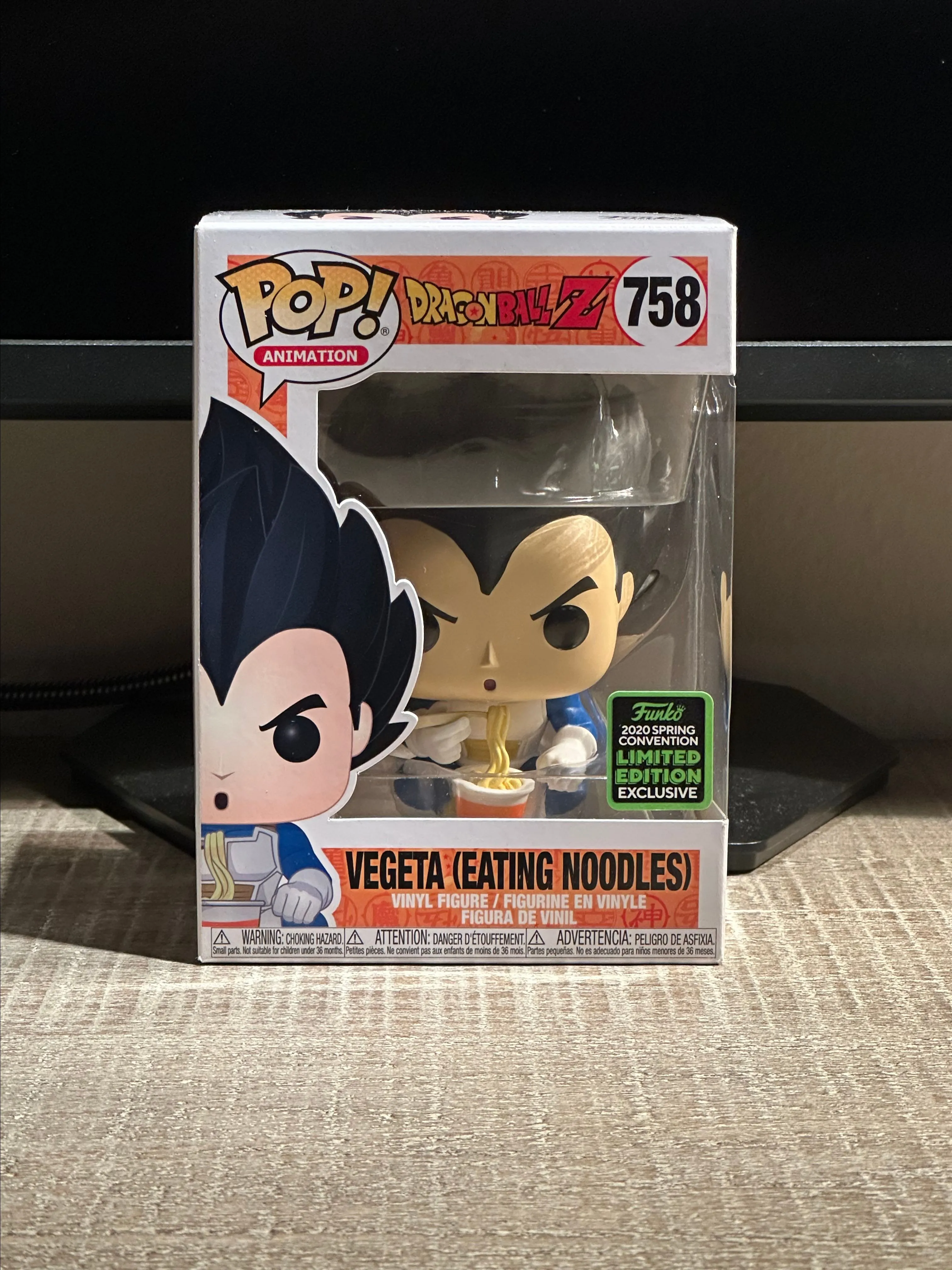 Product image for Dragon Ball Z Vegeta Eating Noodles ECCC 758 W/ Pop Protector
