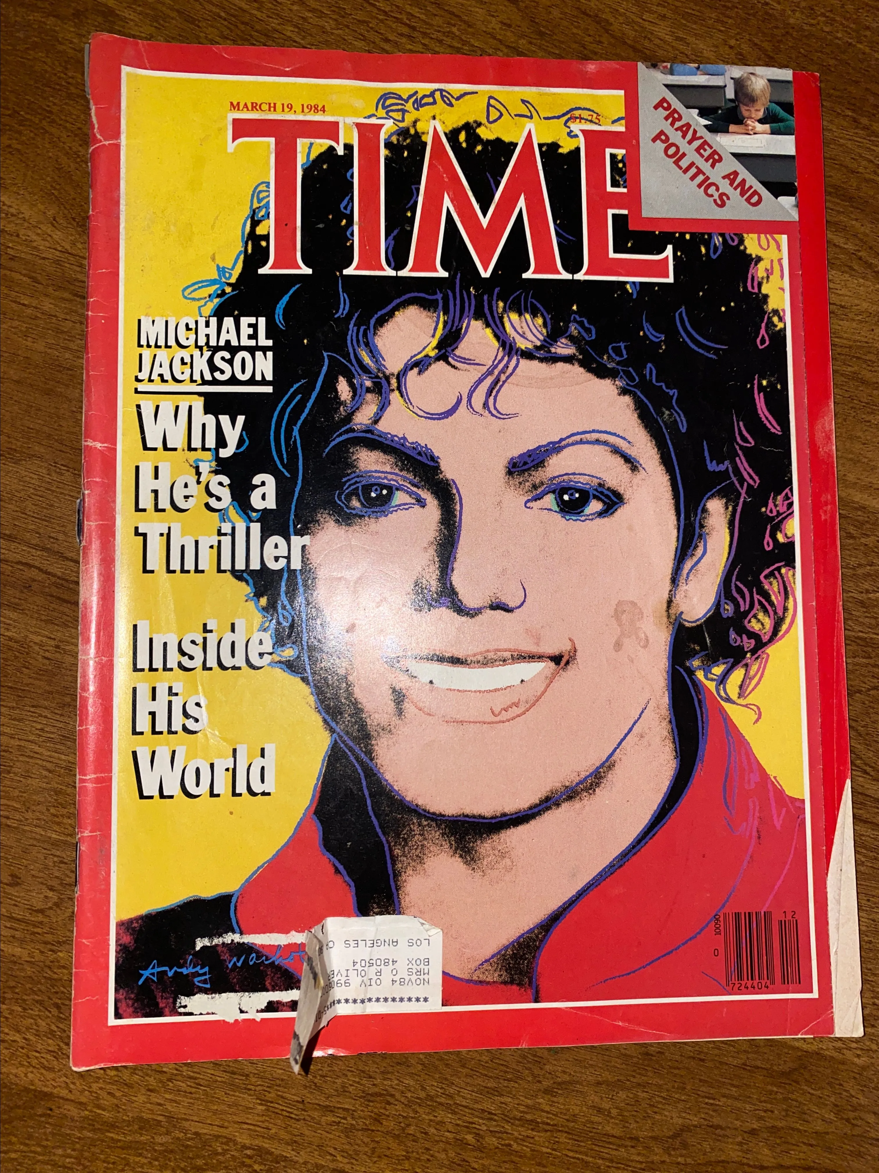 Product image for Time Magazine March 19 1984 Michael Jackson Why He's a Thriller * Prayer & Politics Books Used   Has