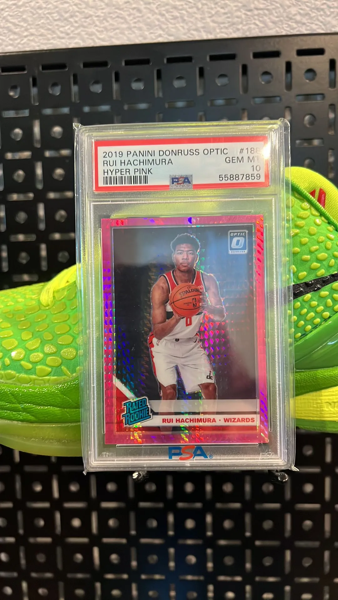 Product image for 2019 Panini Donruss Optic Rui Hachimura 188 Hyper Pink PSA GEM MT 10