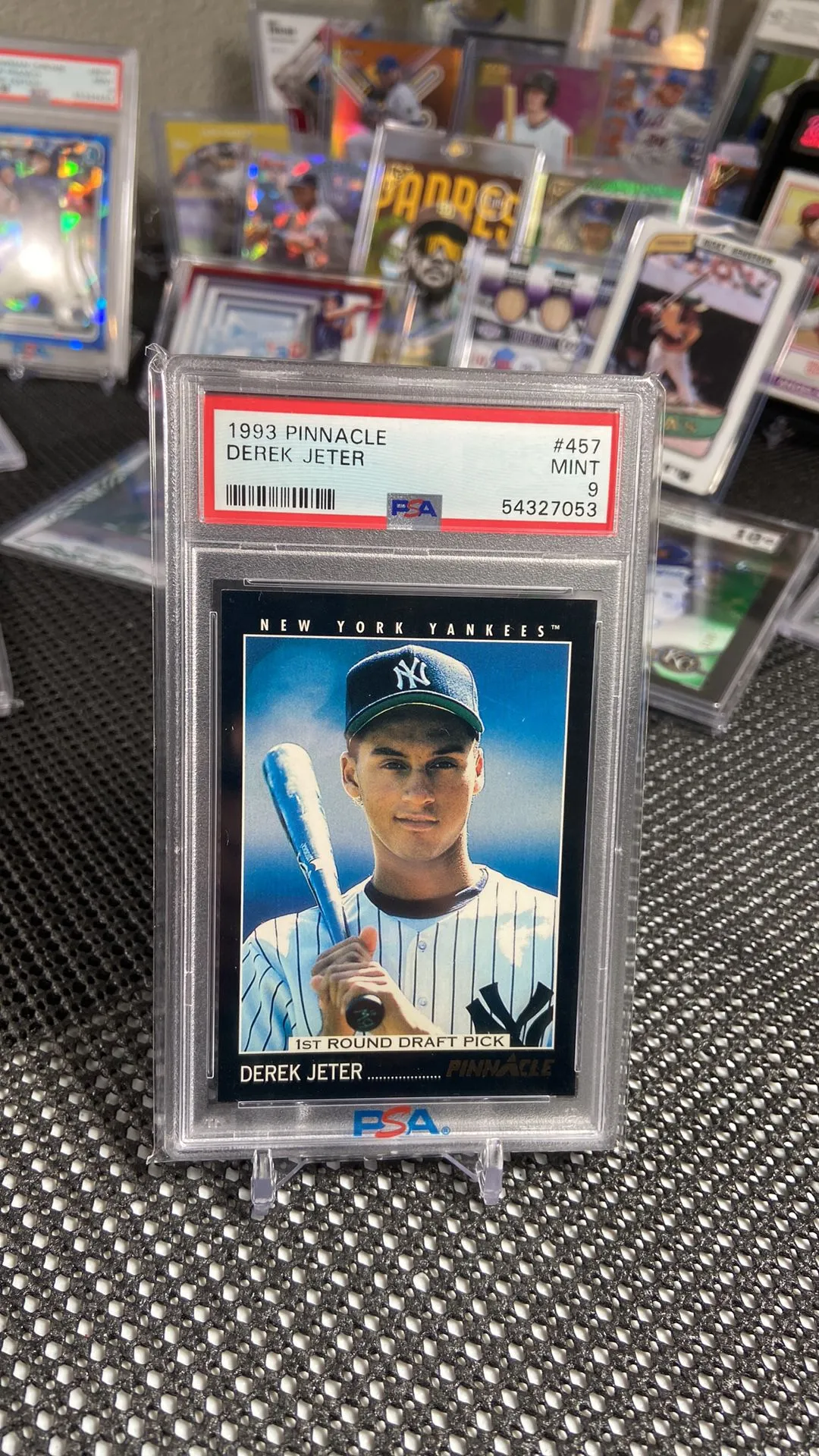 Product image for 1993 Pinnacle Derek Jeter 457  PSA MINT 9