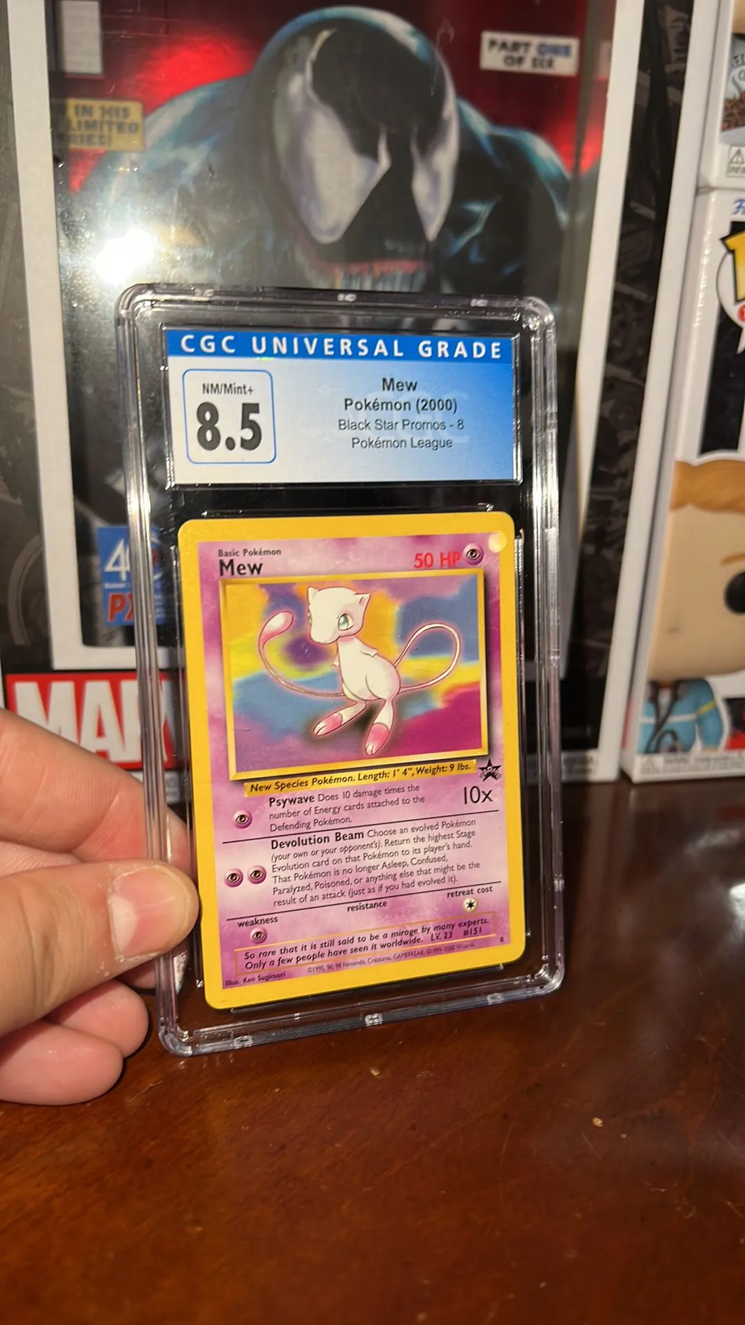 Product image for Mew (black star promos) graded 8.5 cgc card