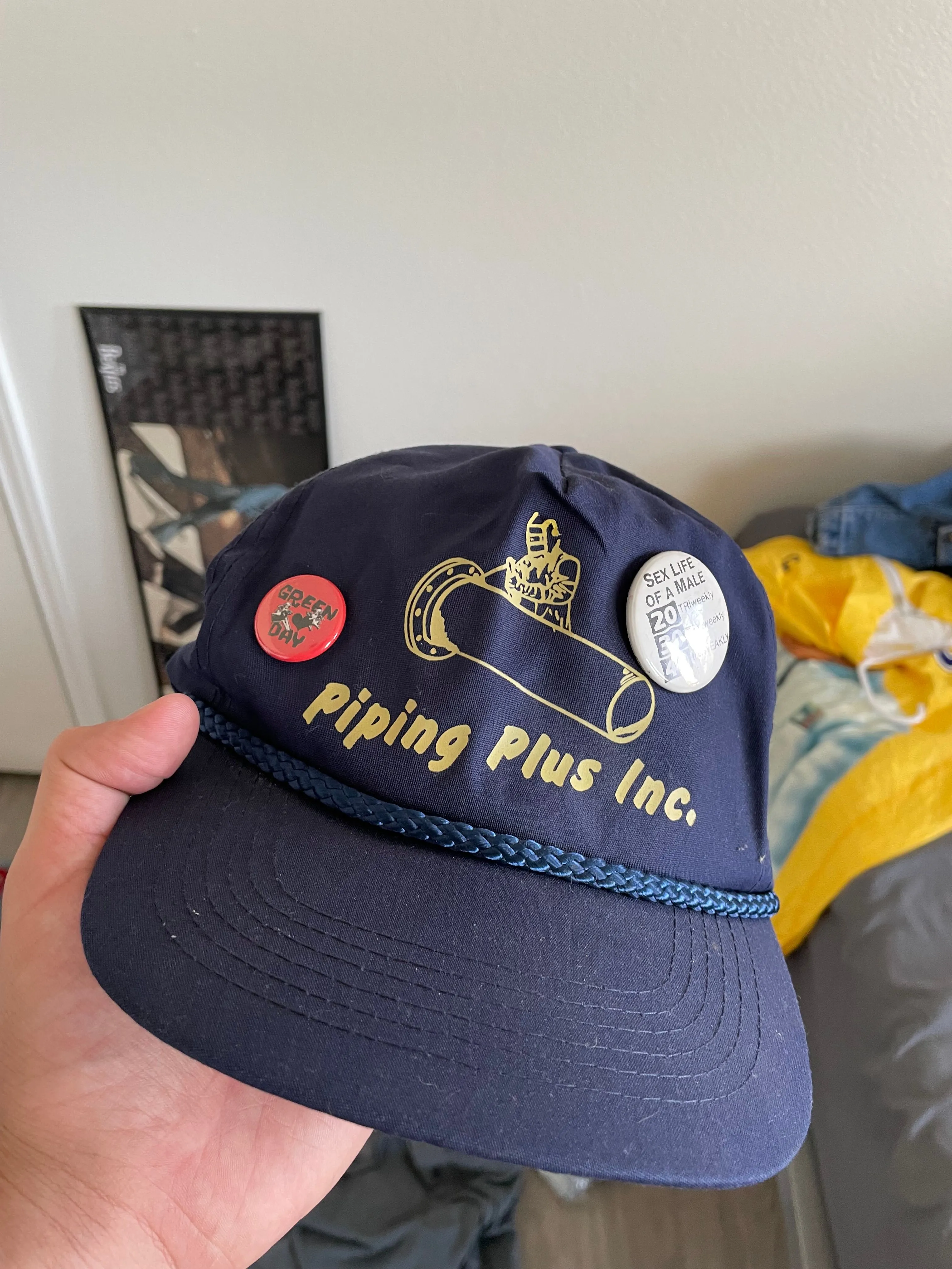 Product image for Vintage piping plus inc cap with Green Day pin