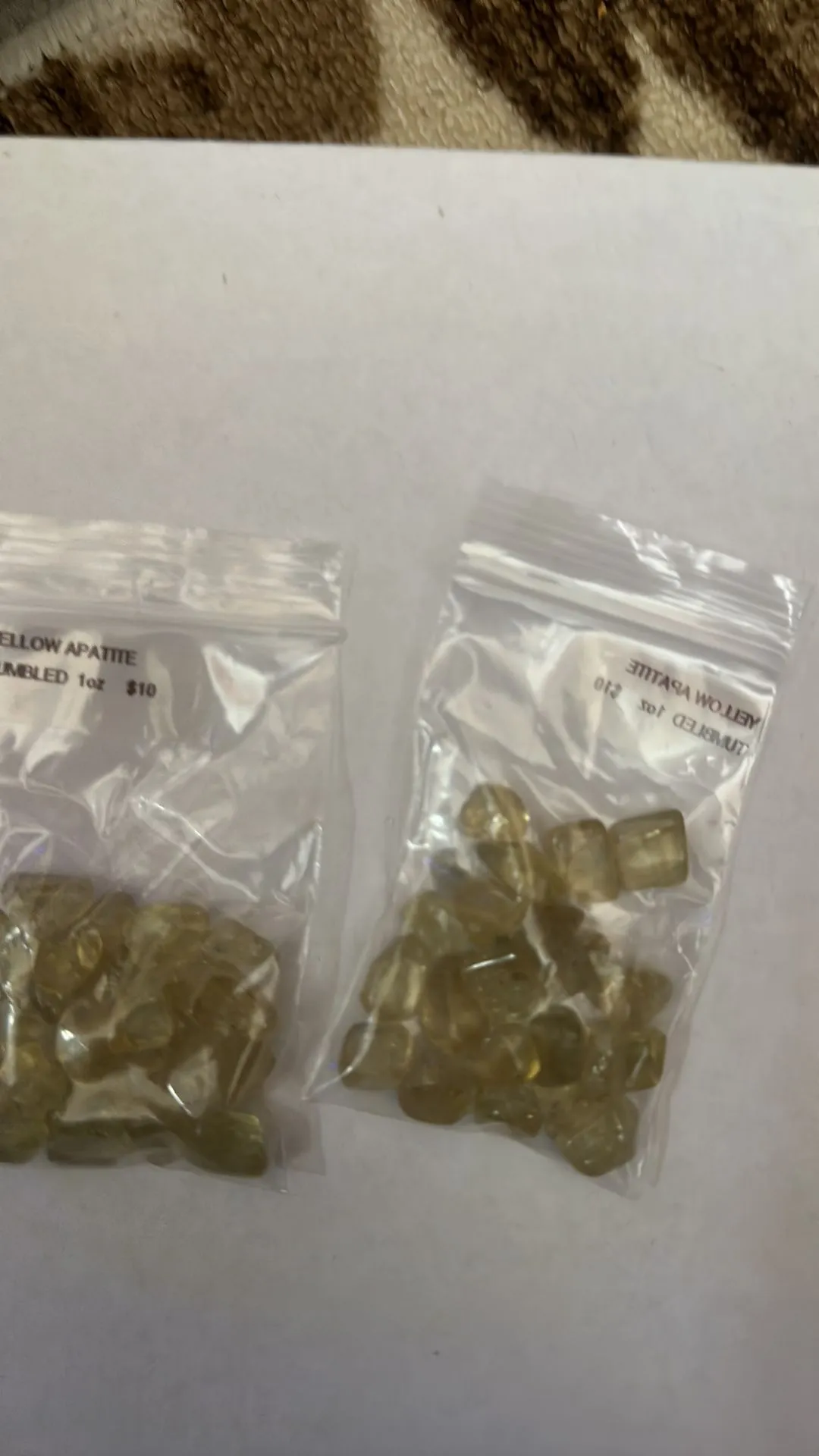 Product image for Tumbles yellow apatite (rare)