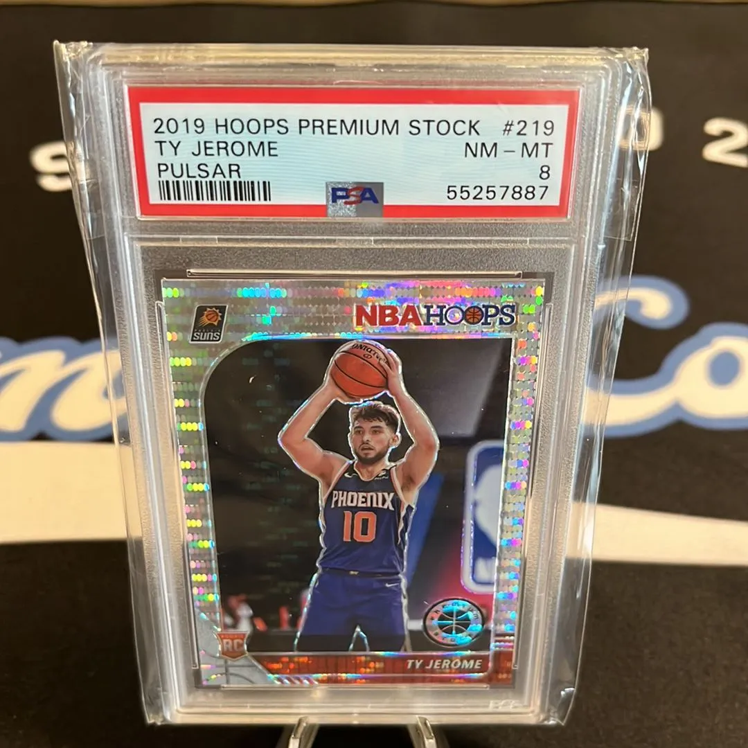 Product image for 2019 Panini Hoops Premium Stock Ty Jerome 219 Pulsar PSA NM-MT 8