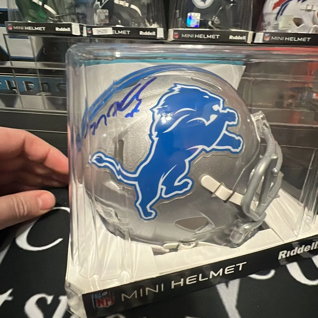 Product image for TJ Hockenson mini helmet